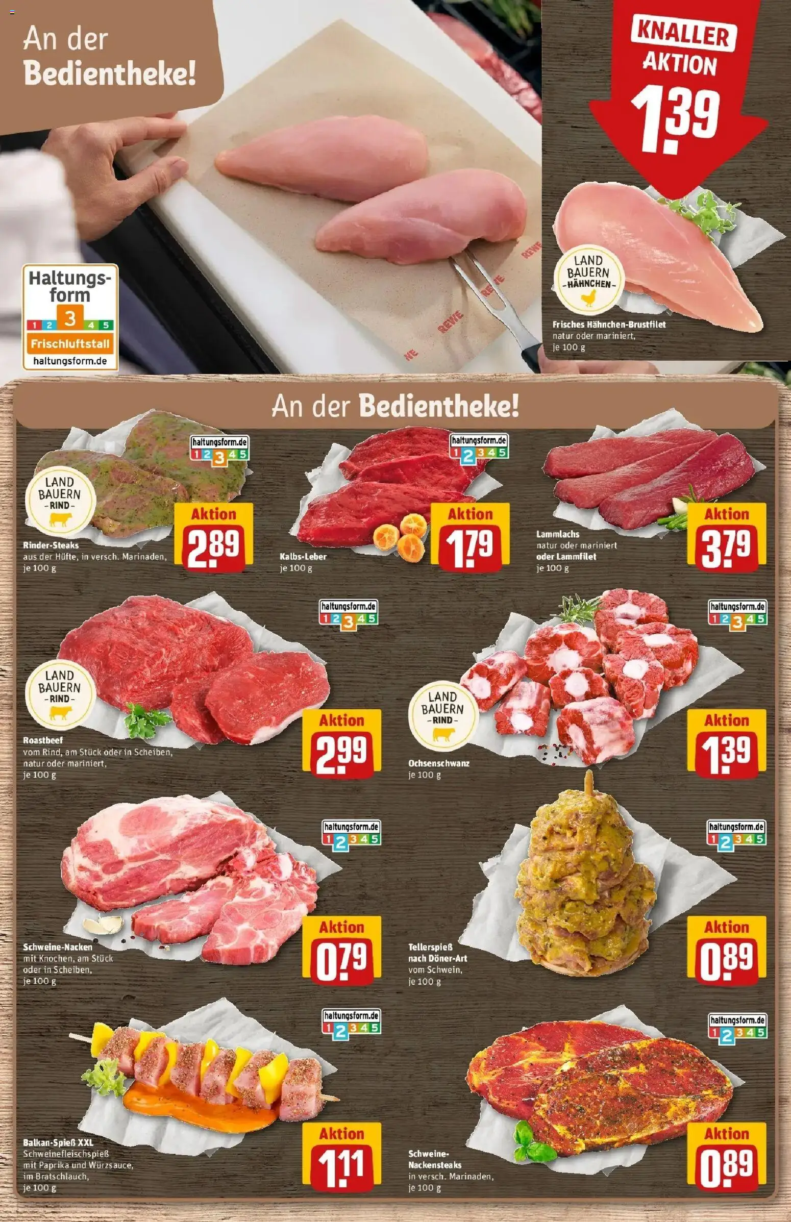 REWE Prospekt ab 10.08.2026 zum Blättern » Angebote | Seite: 6 | Produkte: Hahnchen, Schweinenacken, Kalbsleber, Paprika