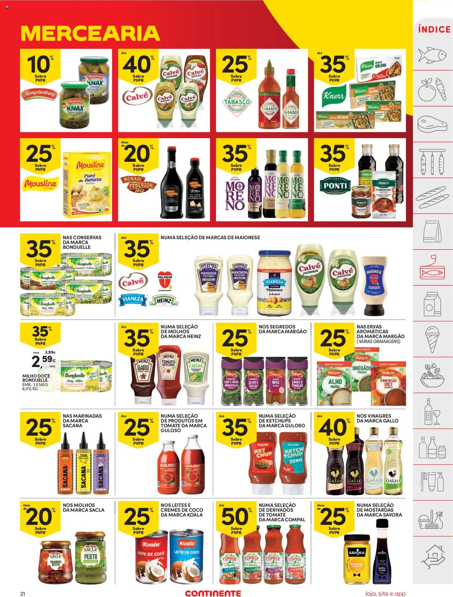 Continente folheto │ válido de 07/07/2026 | Página: 23 | Produtos: Orégãos, Knorr, Tomate, Milho