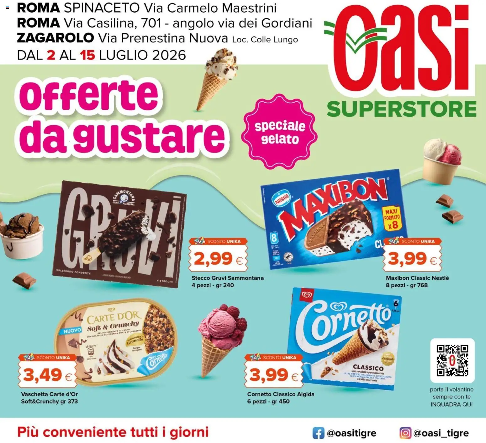 Volantino Oasi del 02/07/2026 | Pagina: 29 | Prodotti: Tè, Panna, Gelato, Latte