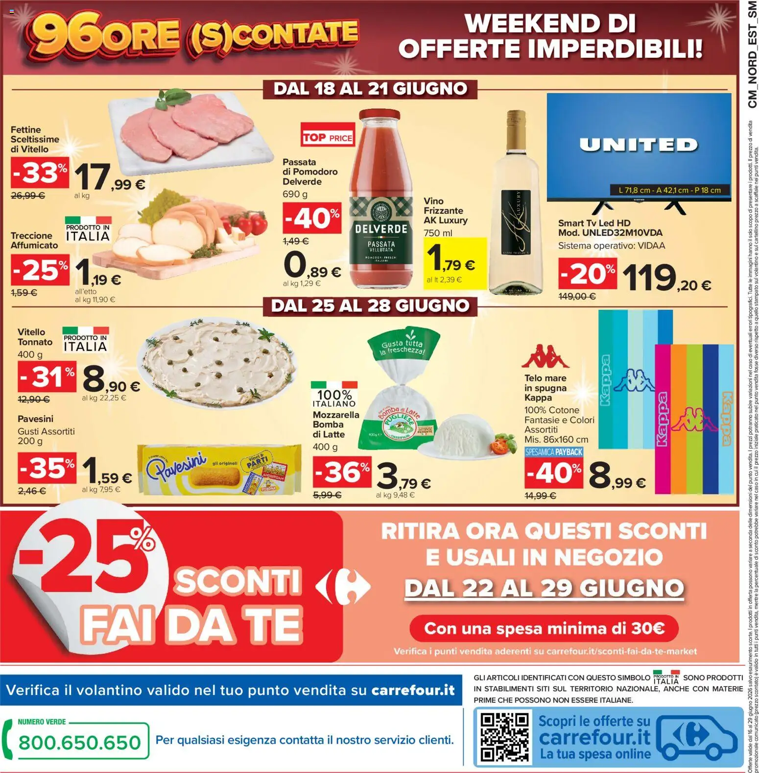 Volantino Carrefour del 16.06.2026 | Pagina: 24 | Prodotti: Pomodoro, Top, Passata di pomodoro, TV