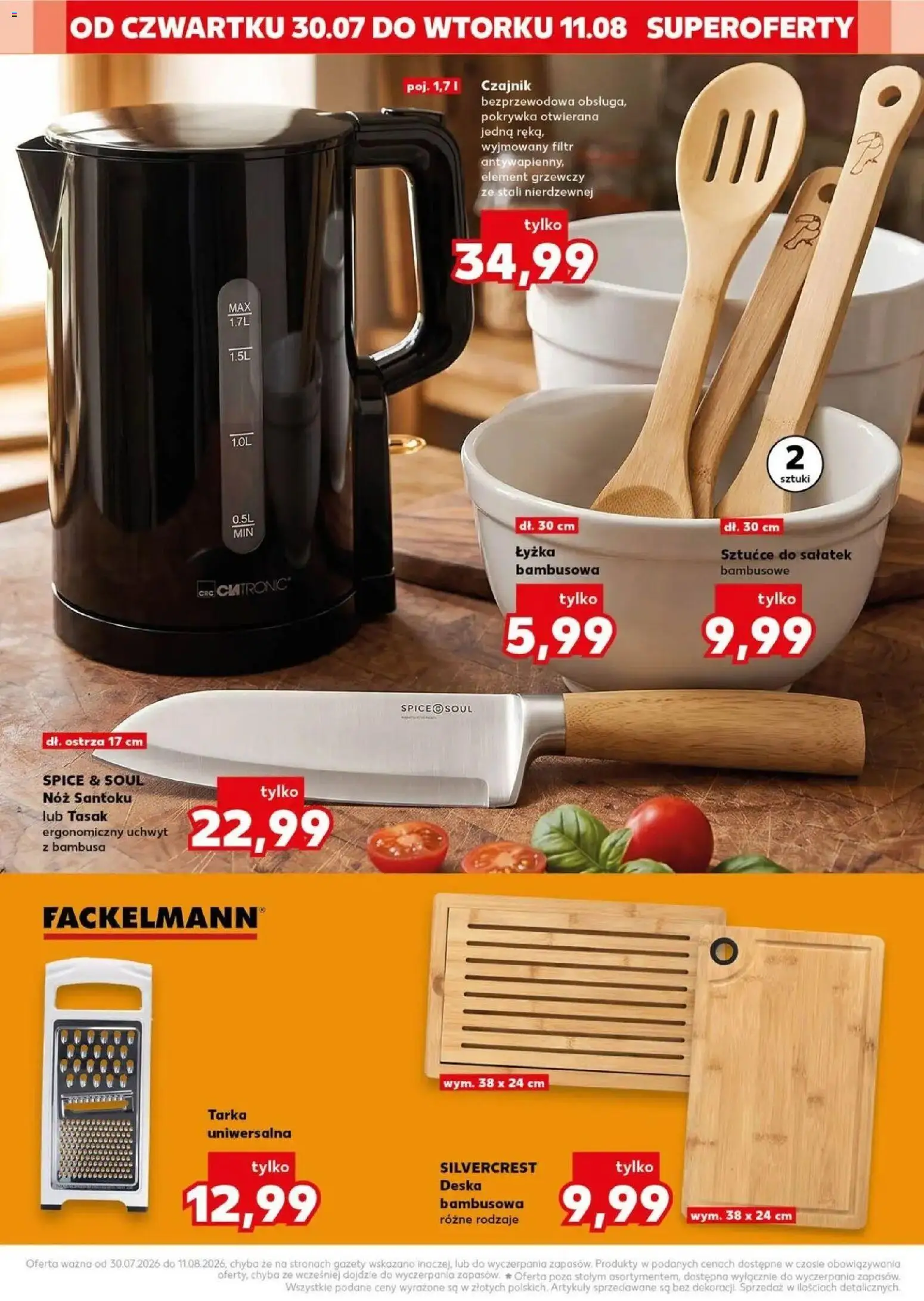 Kaufland gazetka - Złap Okazje od 30.07.2026 | Strona: 18 | Produkty: Tarka, Czajnik, Gazety, Sztućce