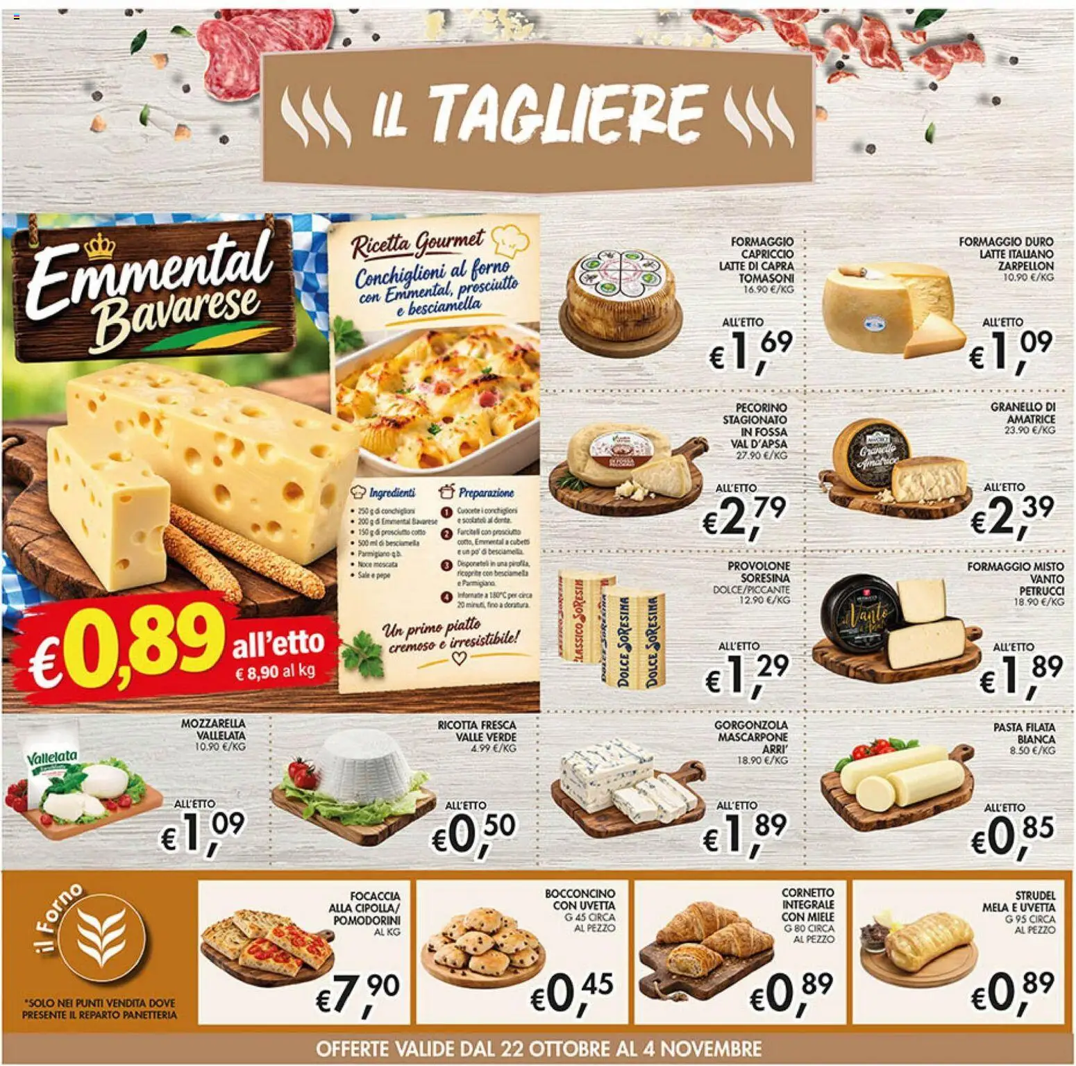 Volantino Coal del 22/10/2026 | Pagina: 8 | Prodotti: Sale, Mozzarella, Latte, Prosciutto