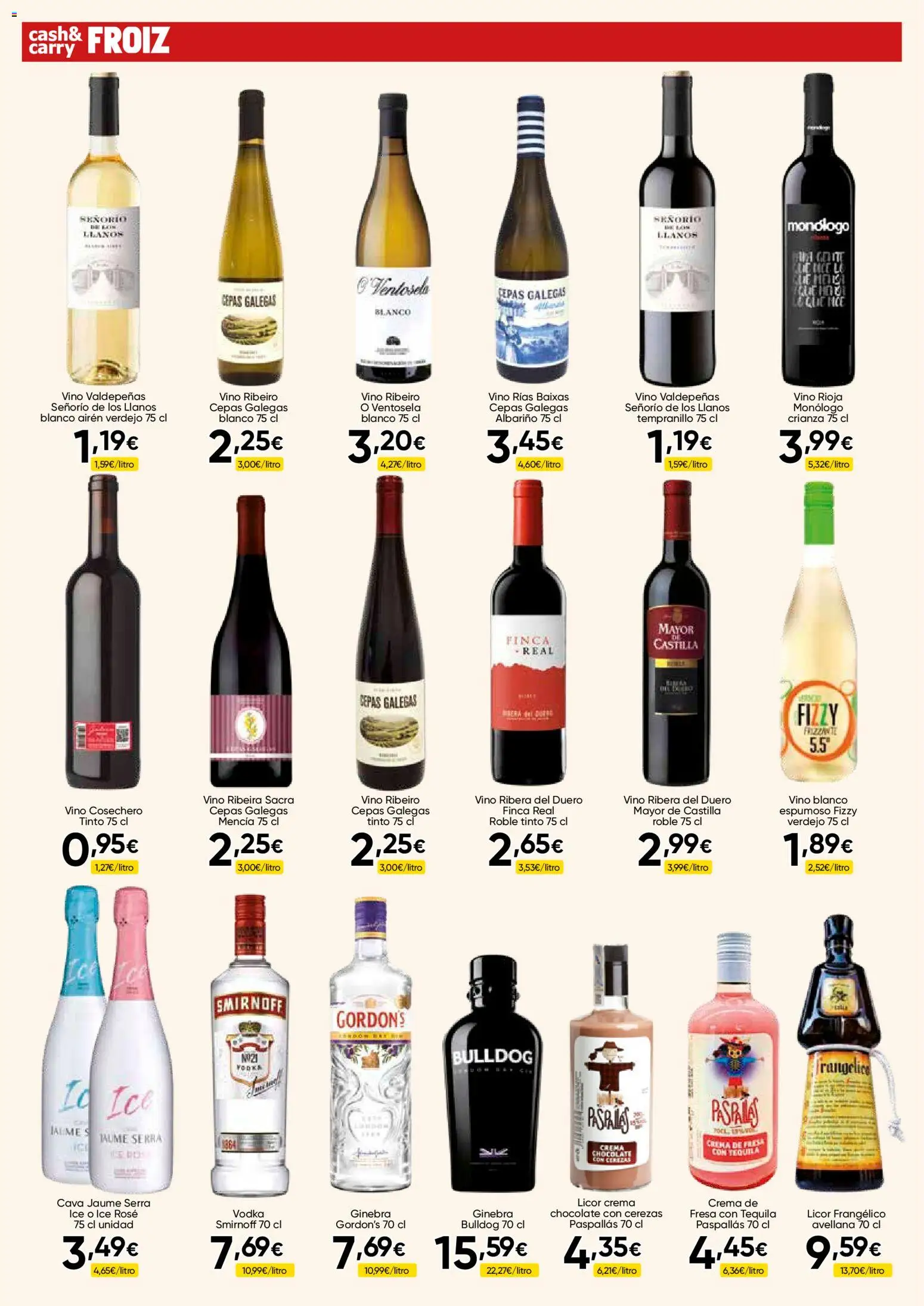 Froiz - Folleto Cash │ válido desde el 15/09/2026 | Página: 8 | Productos: Tequila, Licor, Vino, Ginebra