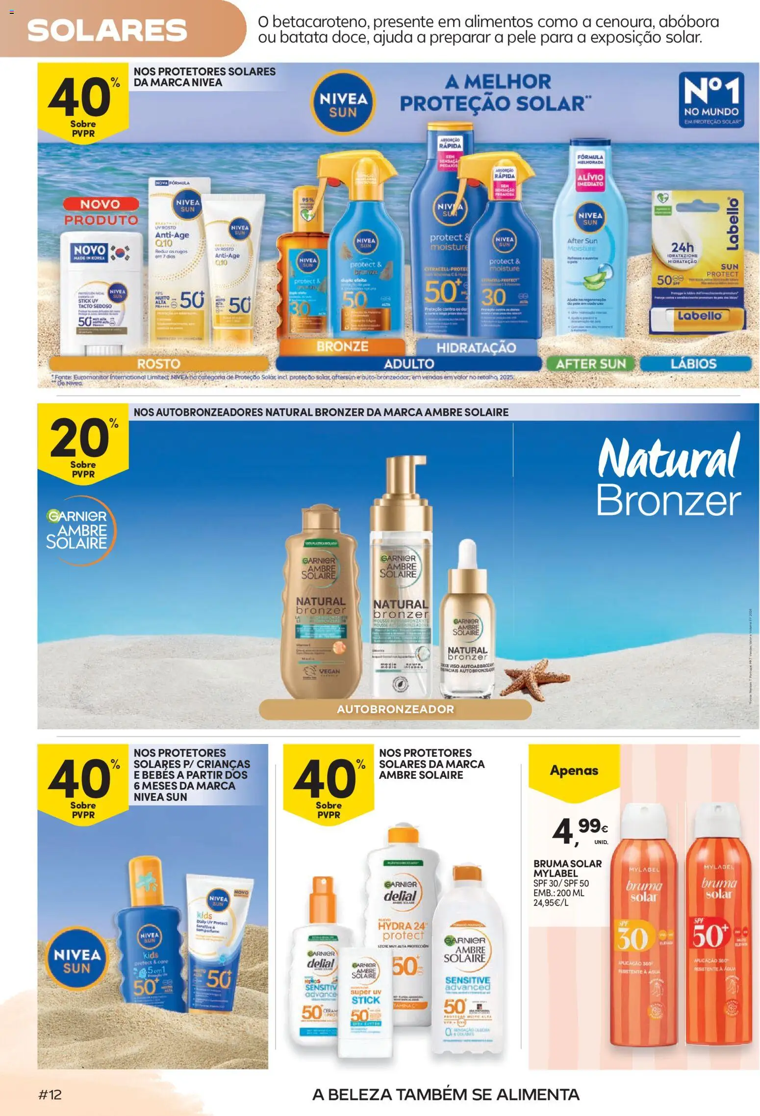 Continente Beleza Receita perfeita para um cuidado total │ válido de 18/08/2026 | Página: 12 | Produtos: Agua, Batata, Autobronzeador, Bronzer