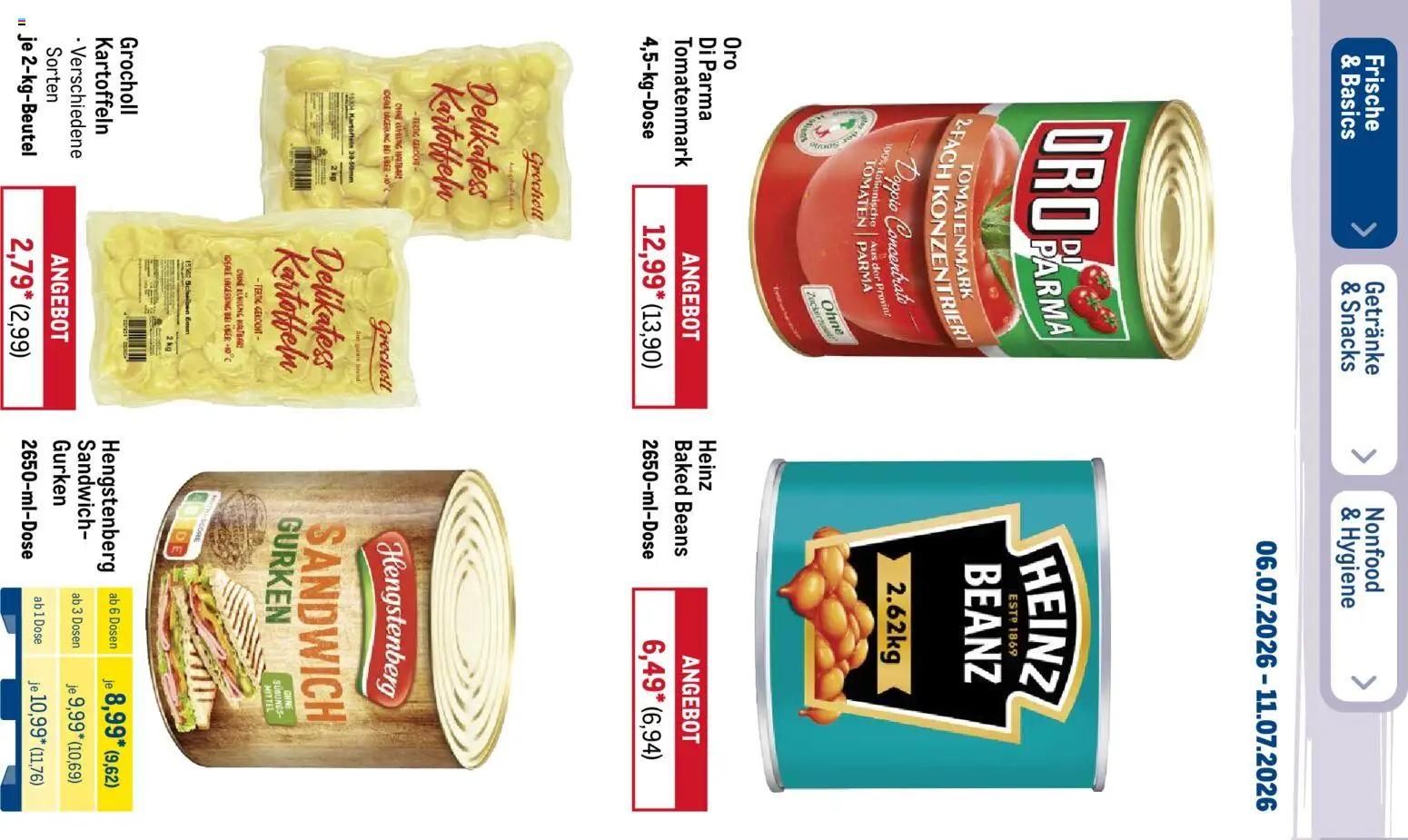 Metro Prospekt – gültig ab 06.07.2026 | Seite: 20 | Produkte: Tomaten, Kartoffeln, Gurken