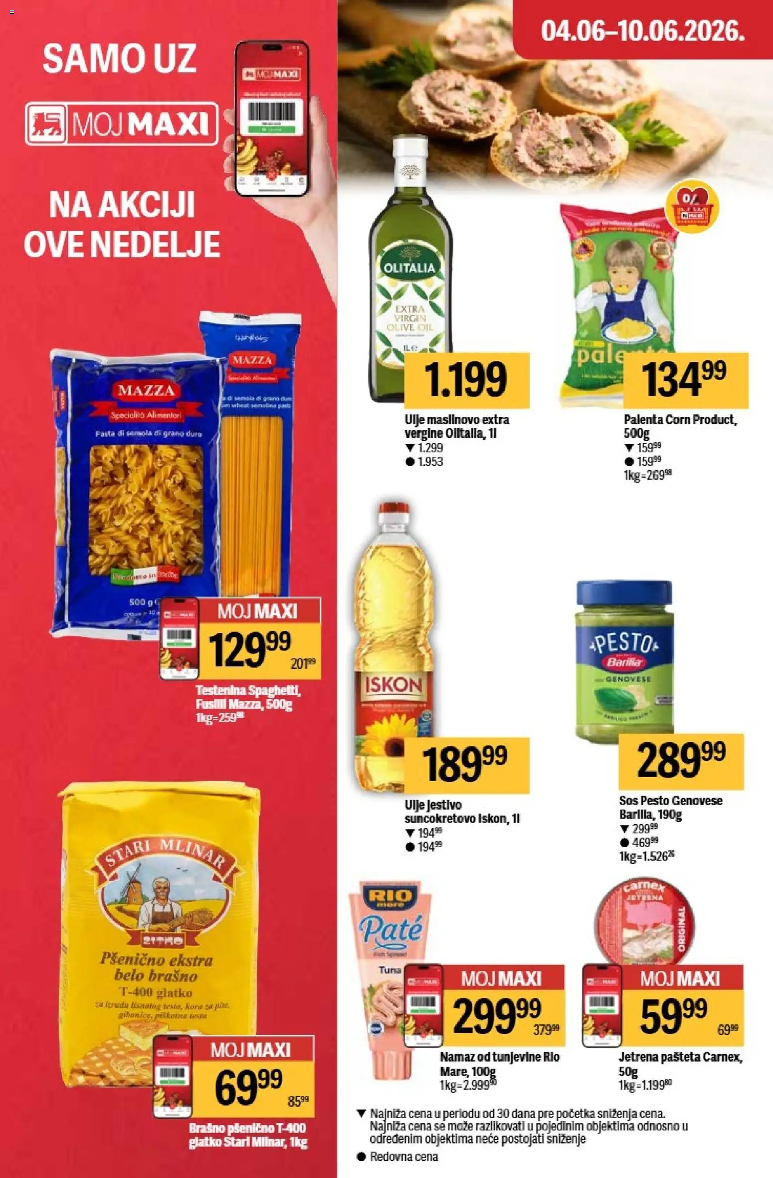 Maxi katalog - važi od 04.06.2026 | Strana: 16 | Proizvode: Testenina, Palenta, Sos, Ulje