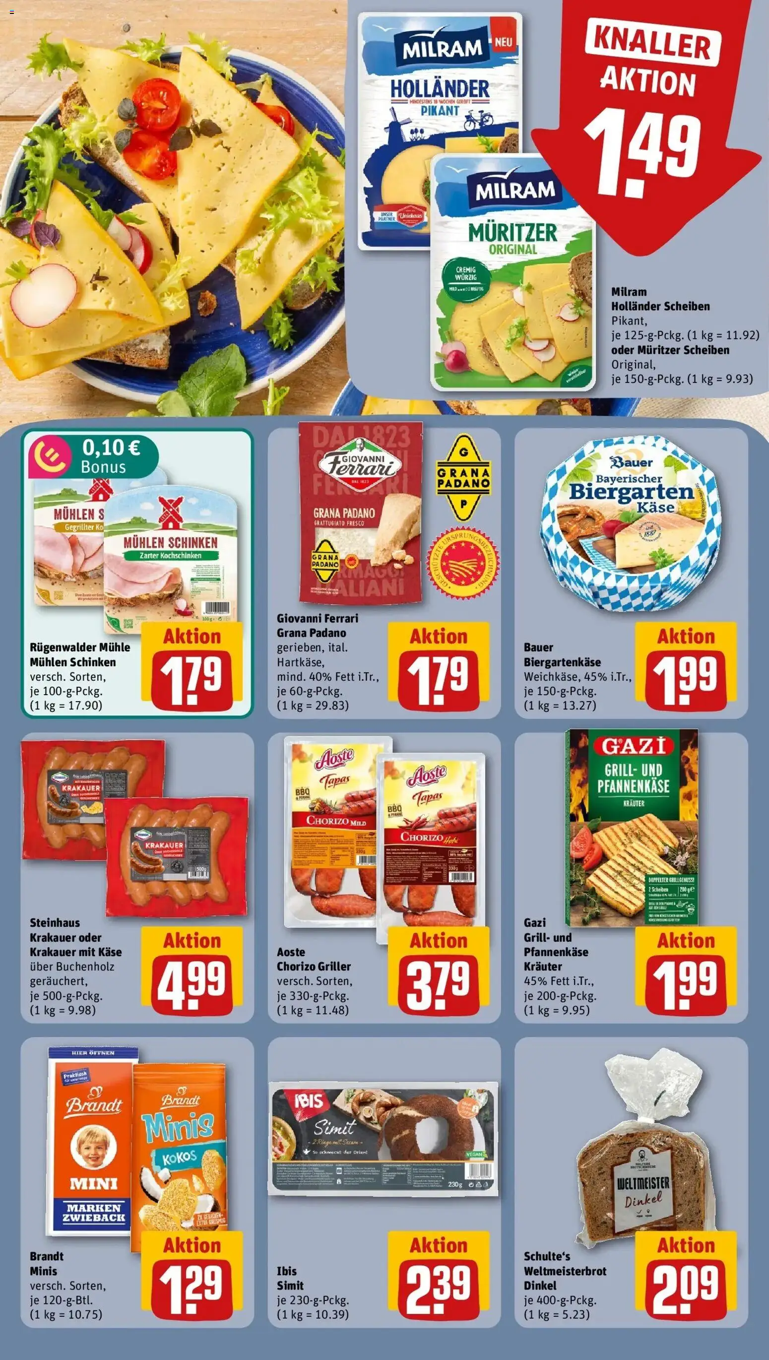 REWE Prospekt ab 10.08.2026 zum Blättern » Angebote | Seite: 12 | Produkte: Grana Padano, Grill, Käse, Griller