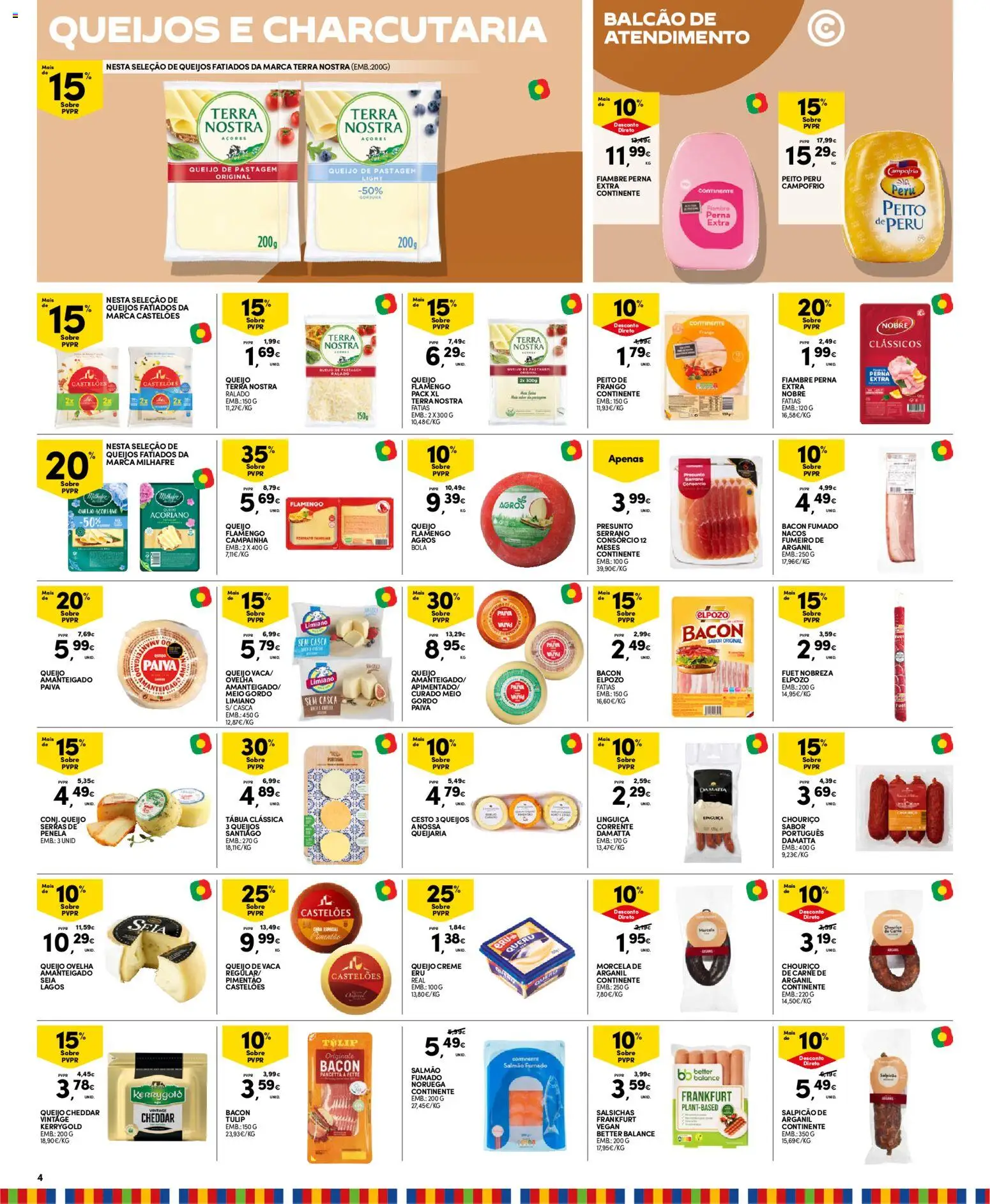 Continente folheto Madeira │ válido de 20/10/2026 | Página: 4 | Produtos: Queijo creme, Salmão, Linguiça, Creme