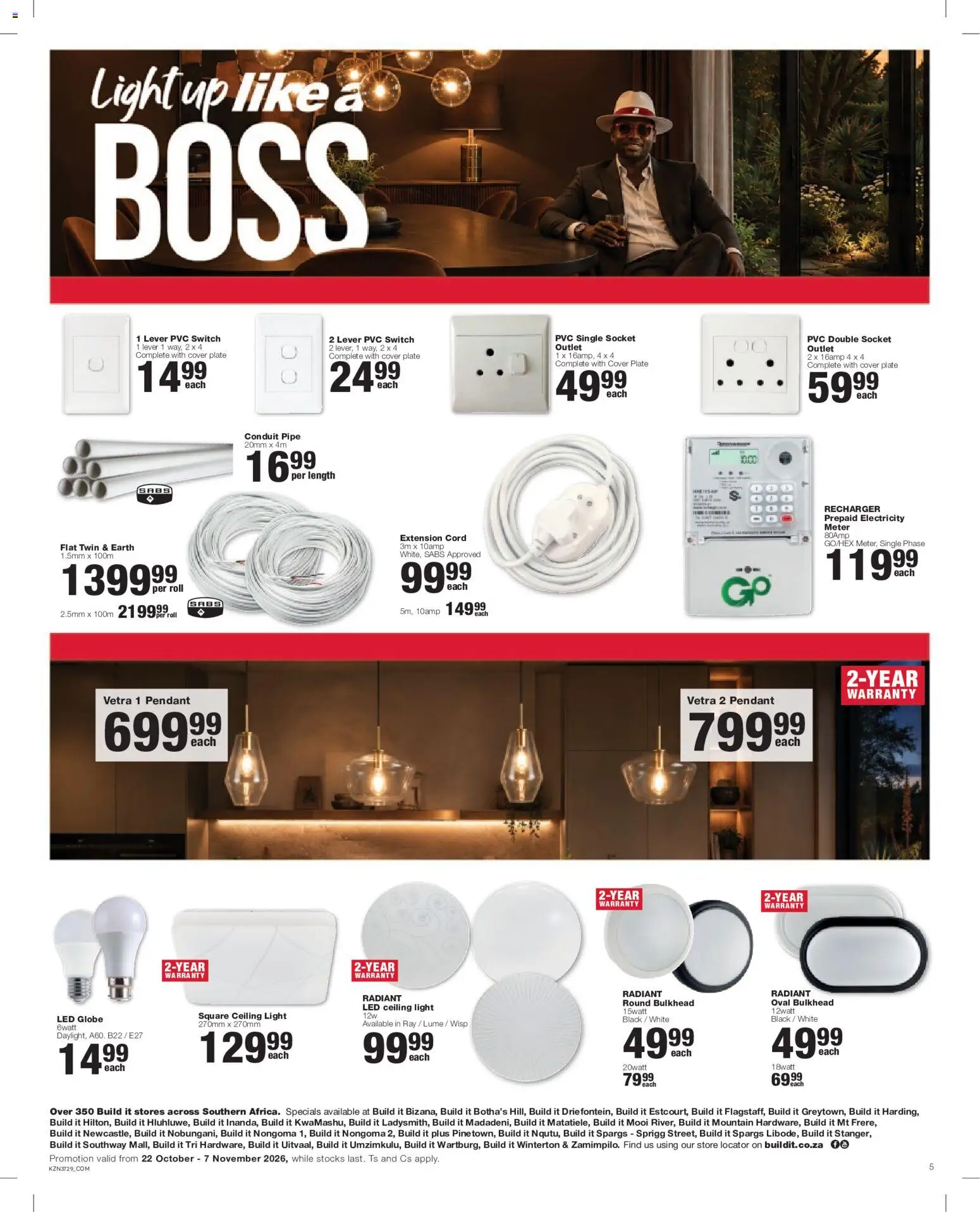 New Build It catalogue – valid from 22/10/2026 | Page: 5 | Products: Cover, Globe, Plate, Socket