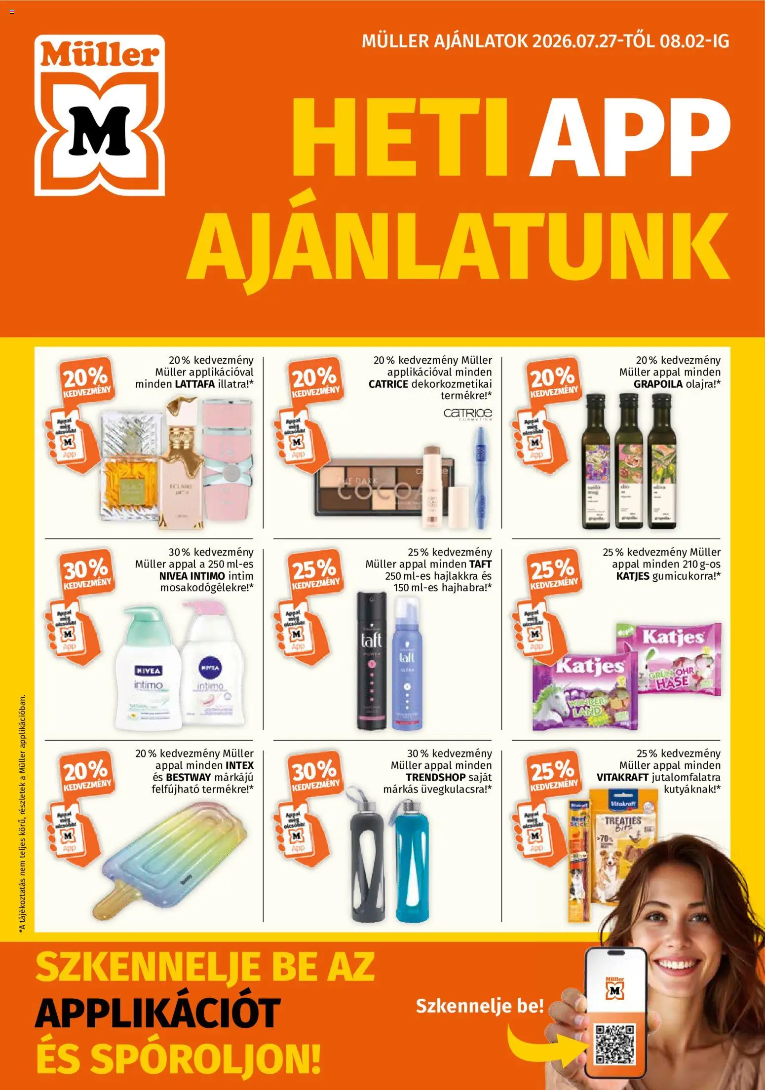 Akciós újság új Müller catalogue cover