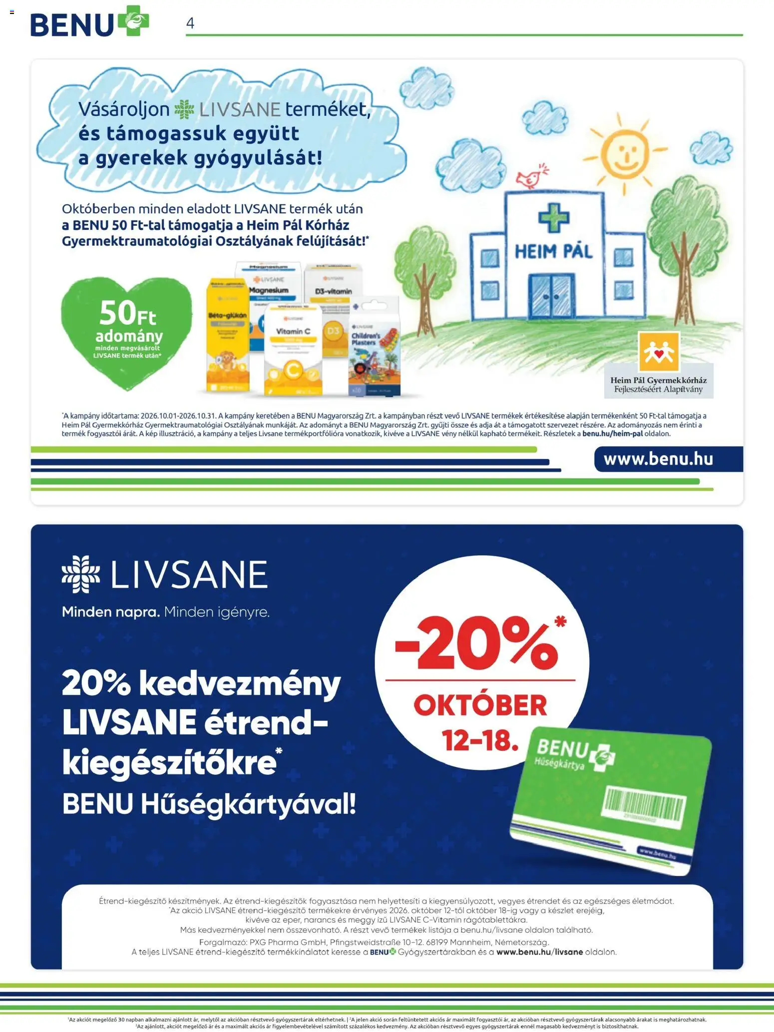 BENU Gyógyszertárak akciós ujság - amely érvényes a következő dátumtól: 2026.10.01. | Oldal: 4 | Termékek: Vitamin, Meggy, Vitamin c, Narancs