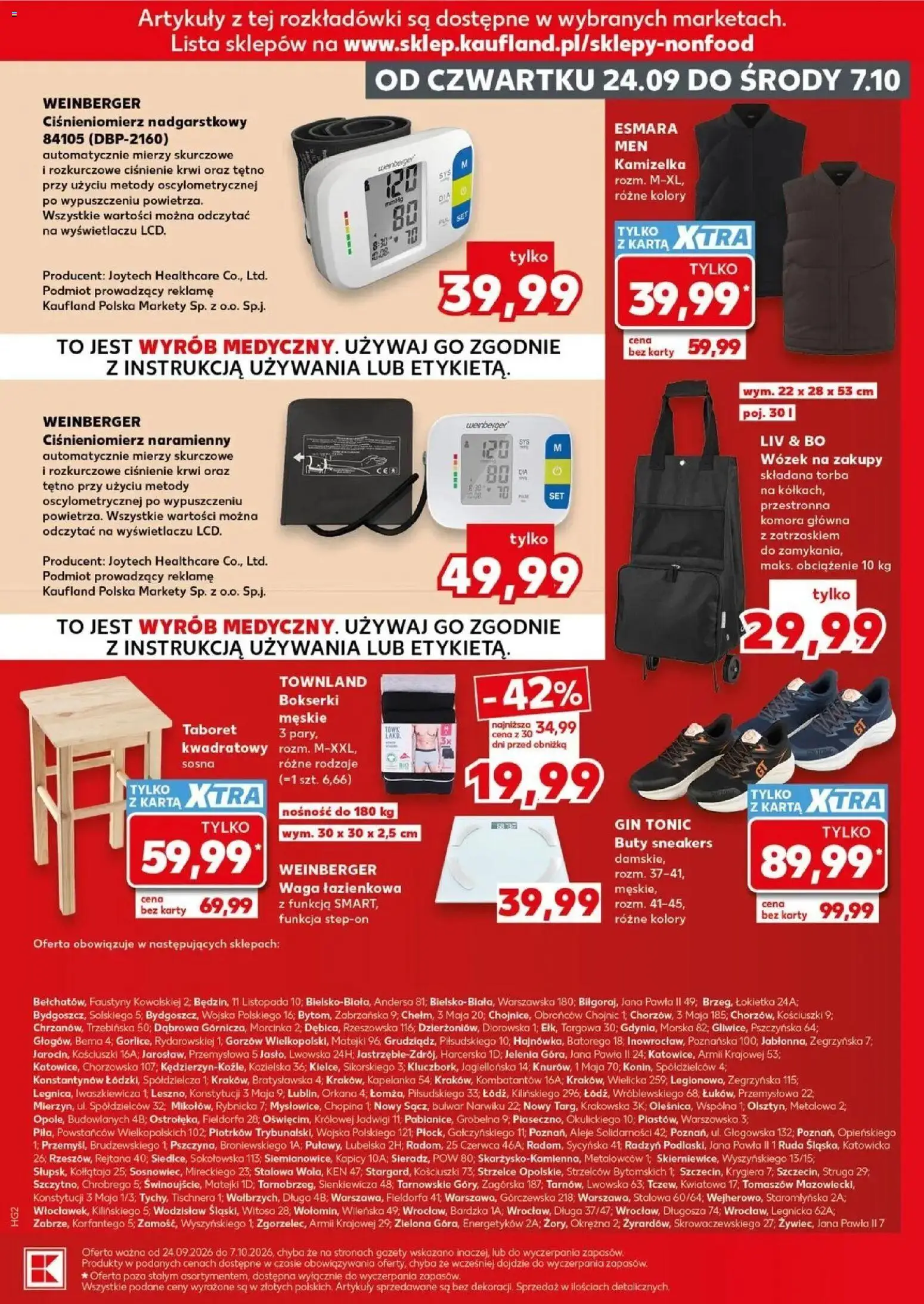 Kaufland gazetka - Złap Okazje od 24.09.2026 - od jutra PDF | Strona: 15 | Produkty: Wózek na zakupy, Bokserki, Waga, Gin