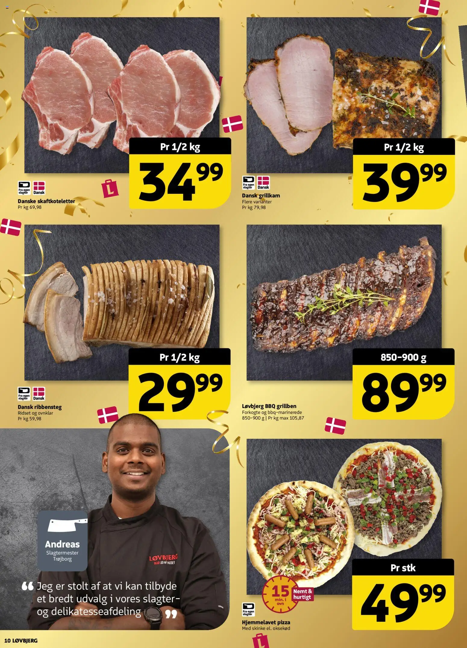 Løvbjerg tilbudsavis – gyldig fra 06.06.2026 | Side: 10 | Produkter: Skinke, Pizza, Oksekød