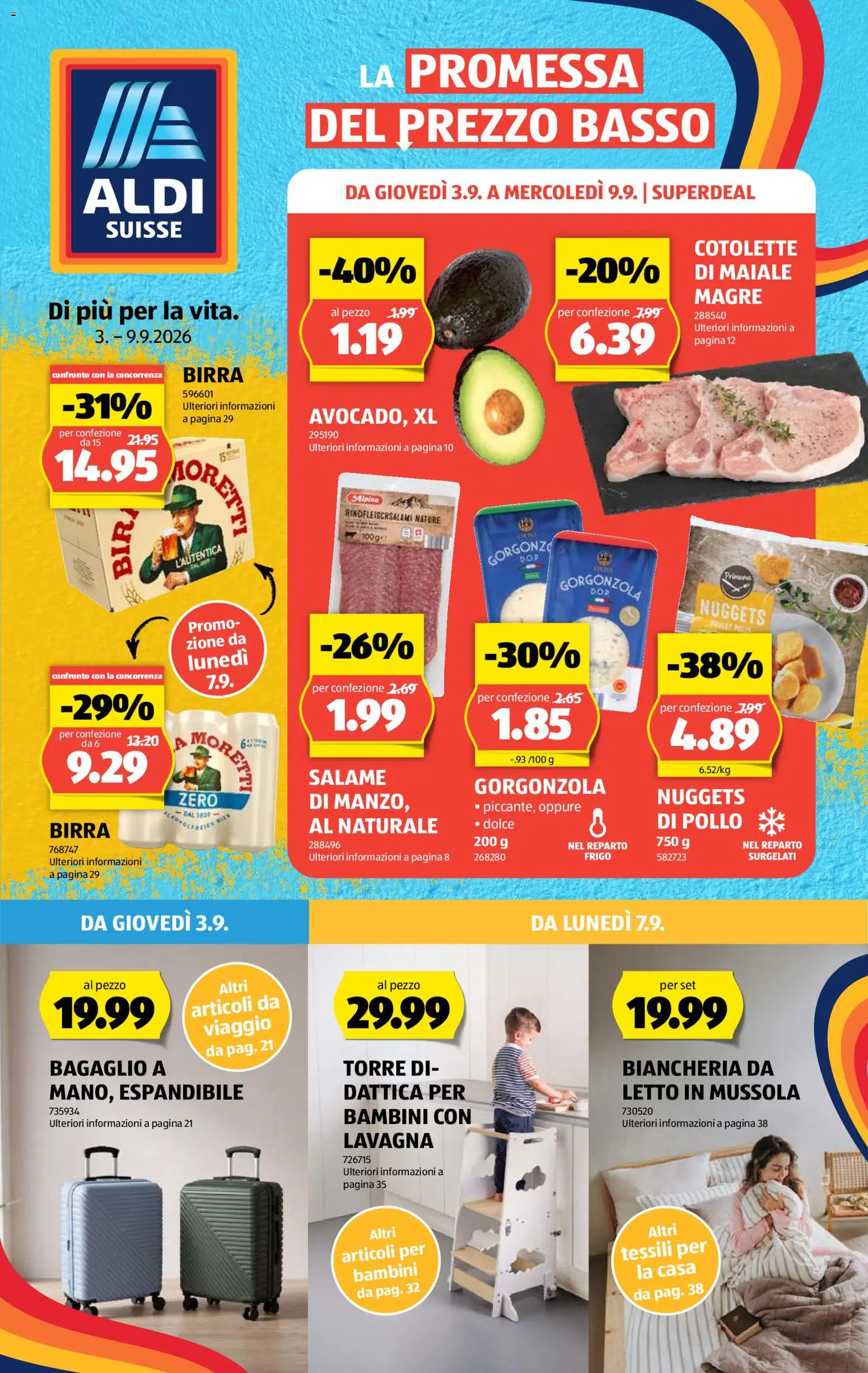 Aldi aktionen IT – gültig ab 03.09.2026 | Seite: 1 | Produkte: Salami, Avocado