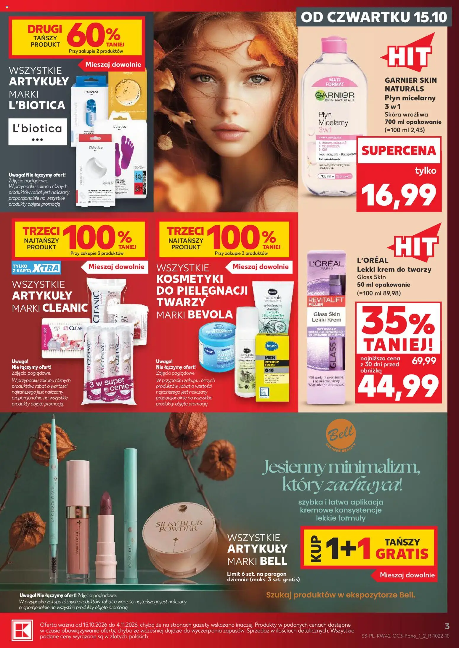 Kaufland Polsko leták - Drogerie od 15.10.2026 | Strana: 3 | Produkty: Krém, Bevola