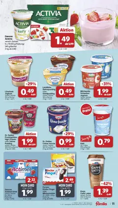 Famila Nordwest Prospekt ab 03.08.2026 gültig | Seite: 11 | Produkte: Kefir, Joghurt, Schokolade, Pudding