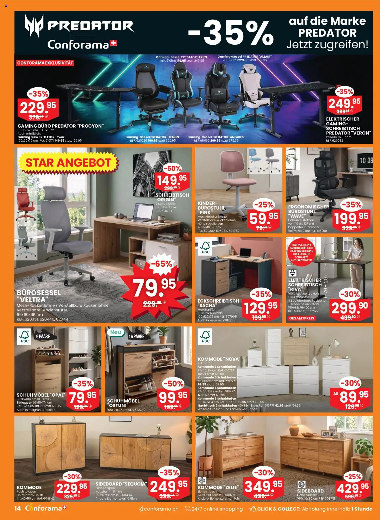 Conforama aktionen – gültig ab 30.09.2026 | Seite: 14 | Produkte: Kommode, Nachttisch, Sideboard