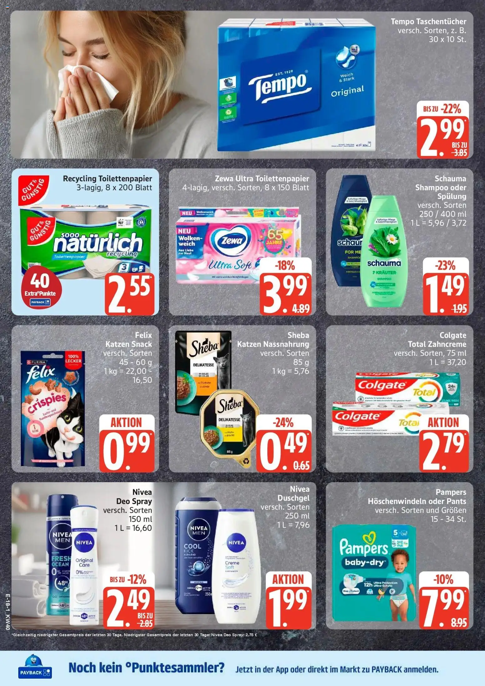 Edeka Prospekt Bad Schwartau (ab 28.09.2026) » Angebote Online | Seite: 23 | Produkte: Sheba, Pampers, Spülung, Tempo