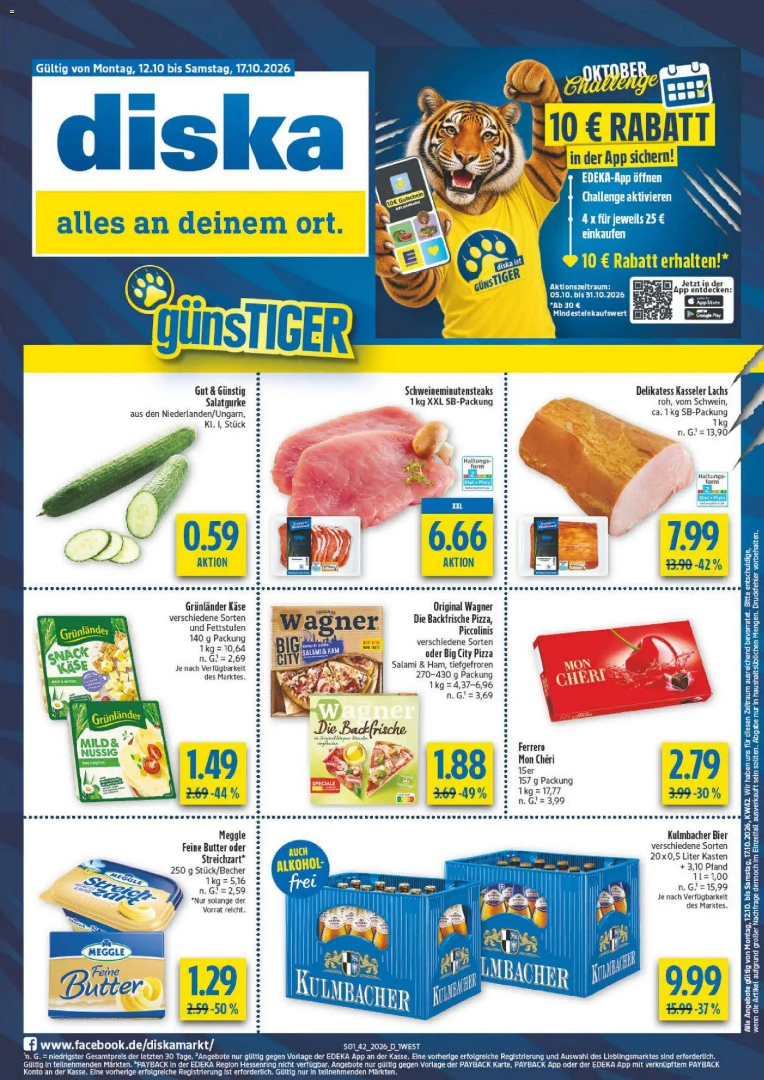 Diska Bayern Montag, 12. Oktober Frische Produkte