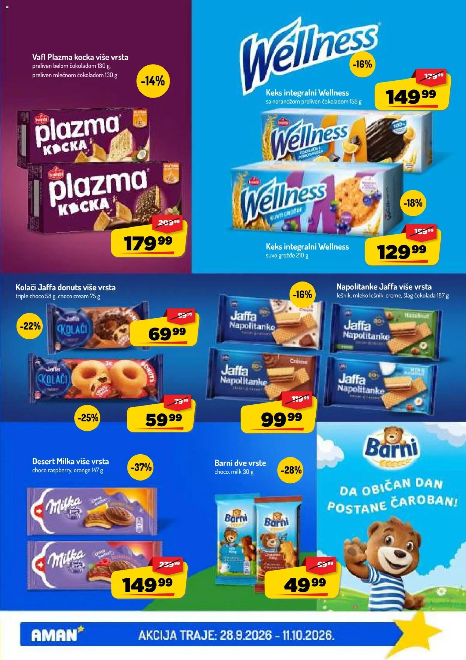 Aman katalog - važi od 28.09.2026 | Strana: 33 | Proizvode: Desert, Milka, Keks, Suvo grožđe