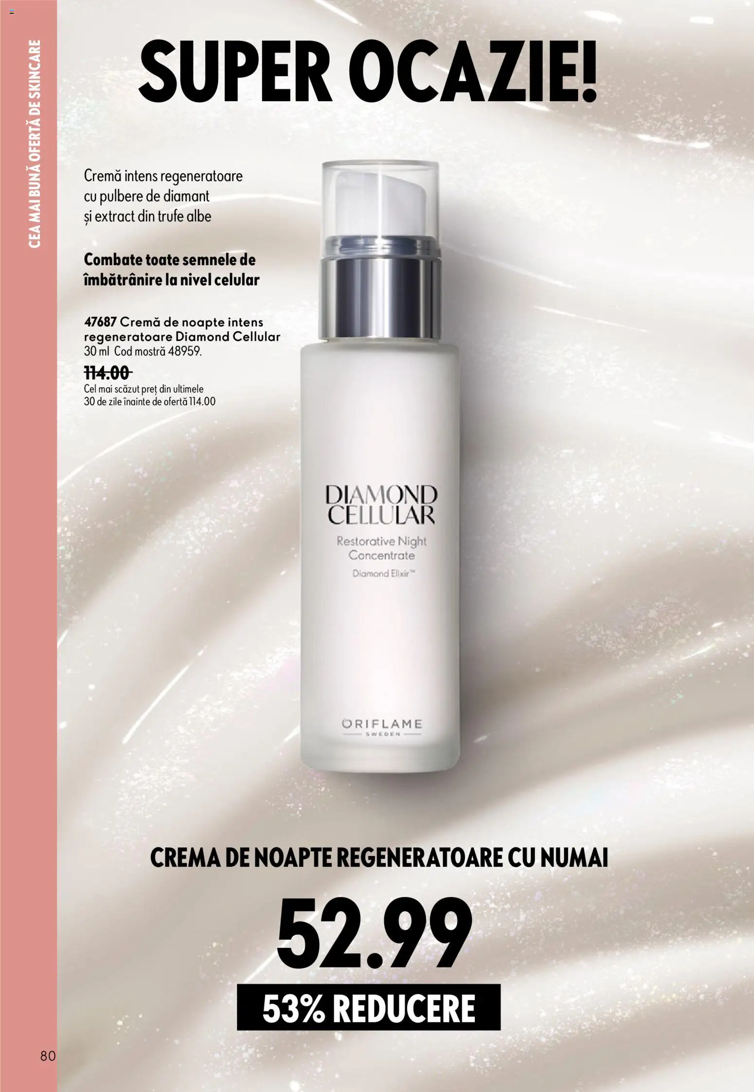 Noul catalog Oriflame – valabil de la 09.09.2026 | Pagină: 80 | Produse: Cremă de noapte, Cremă