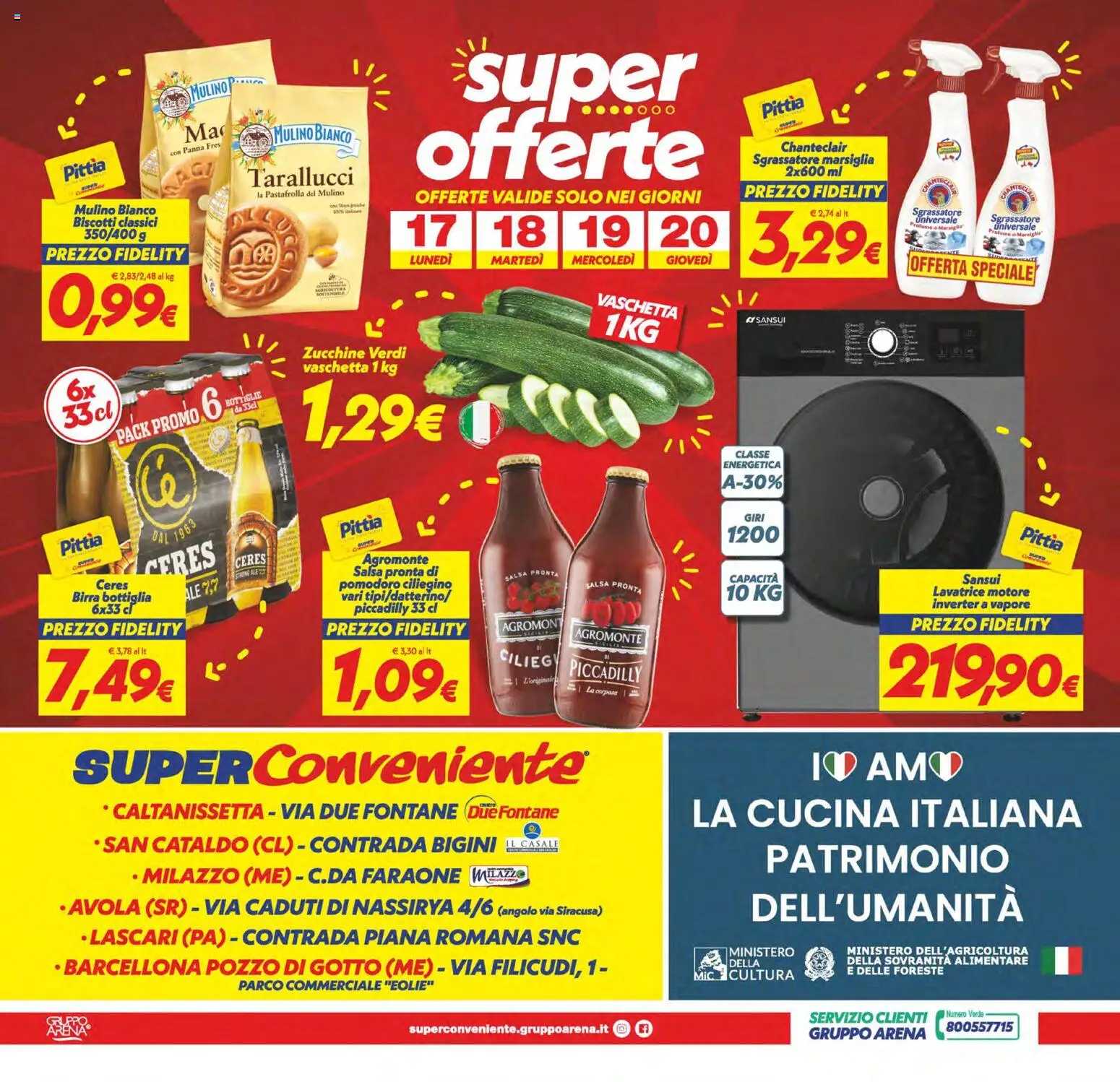 Volantino SuperConveniente del 11/08/2026 | Pagina: 28 | Prodotti: Birra, Panna, Biscotti, Pomodoro