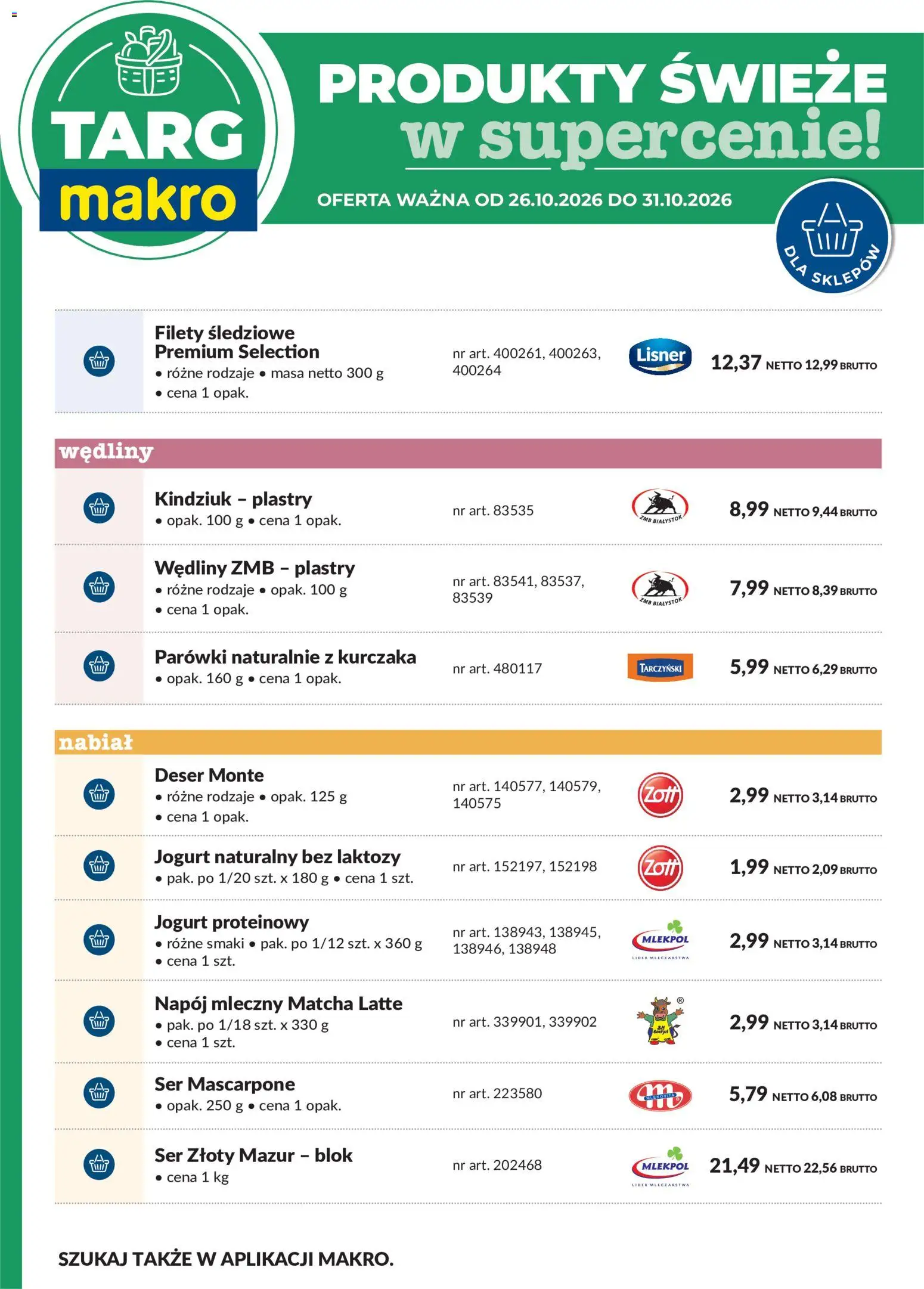 Makro gazetka - Produkty świeże w supercenie od 26.10.2026 | Strona: 7 | Produkty: Jogurt naturalny, Napój mleczny, Jogurt, Matcha