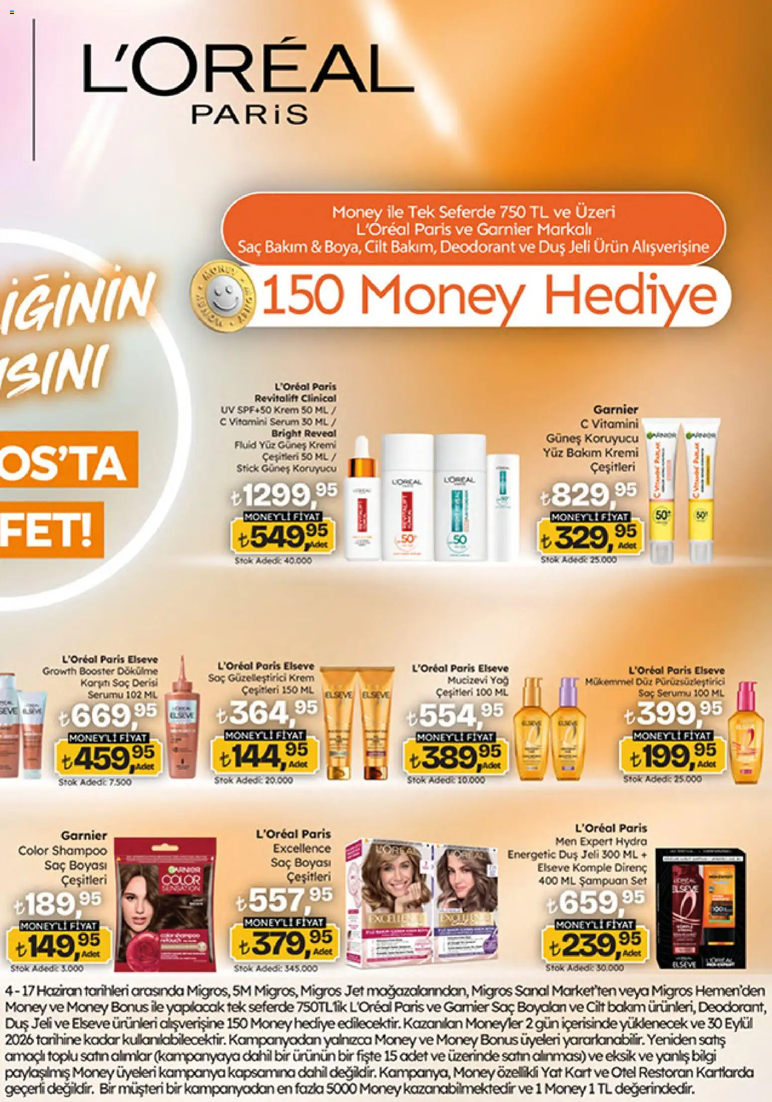 Migros Katalog - Migroskop - 04.06.2026 tarihinden itibaren geçerlidir | Sayfa: 13 | Ürünler: Şampuan, Krem, Güneş kremi, Deodorant