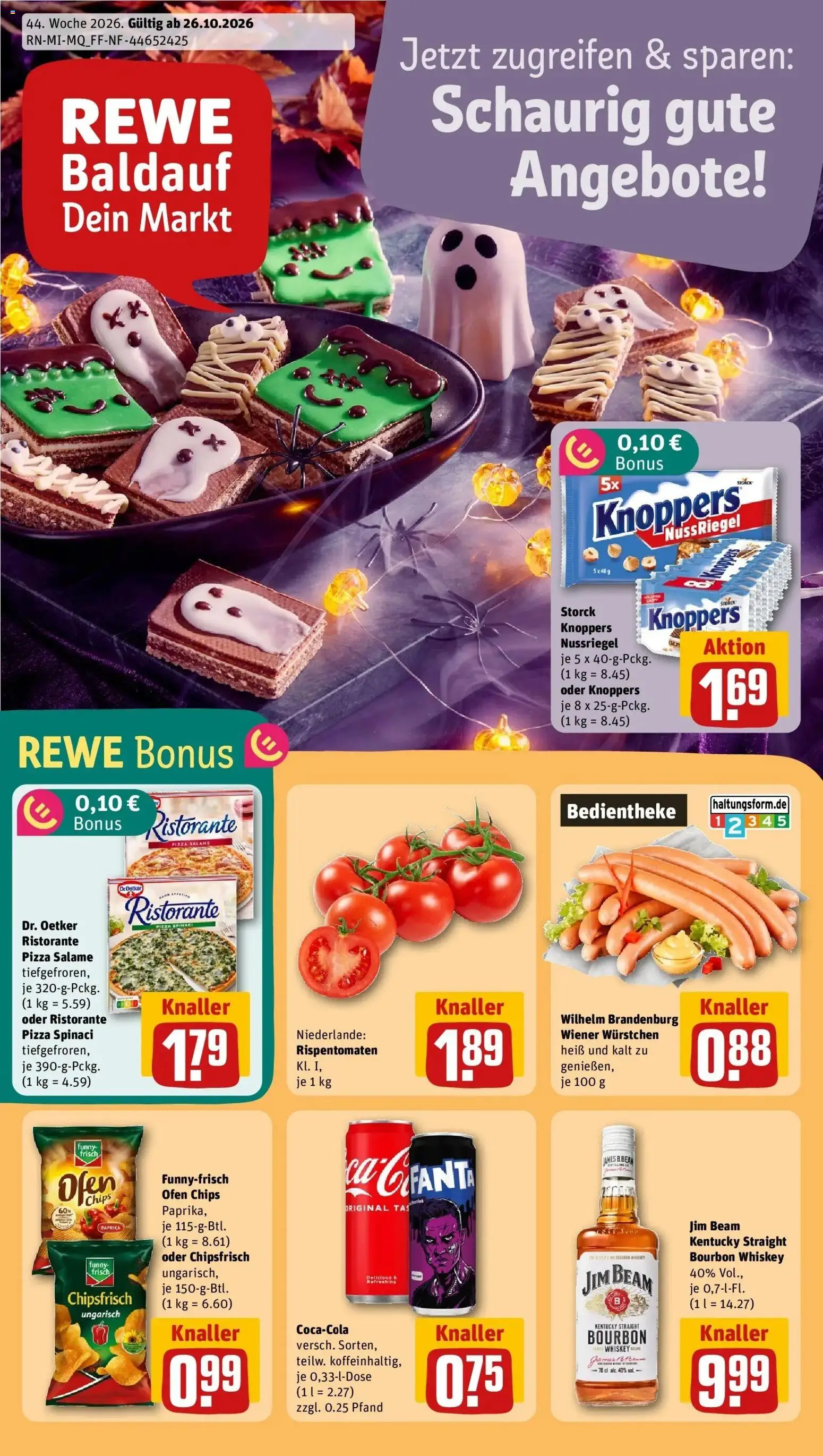 REWE Prospekt ab 26.10.2026 zum Blättern » Angebote | Seite: 1 | Produkte: Ristorante, Ofen, Funny frisch, Paprika