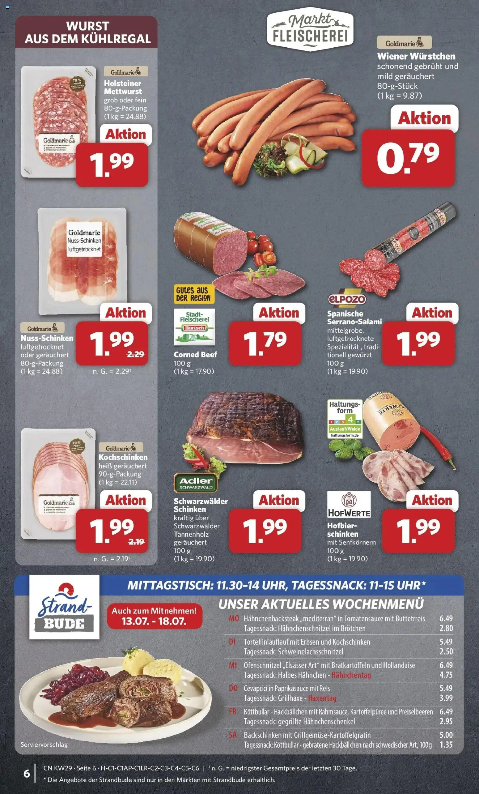 Combi Prospekt Bremen – gültig ab 13.07.2026 | Seite: 6 | Produkte: Hahnchenschenkel, Cevapcici, Schinken, Reis