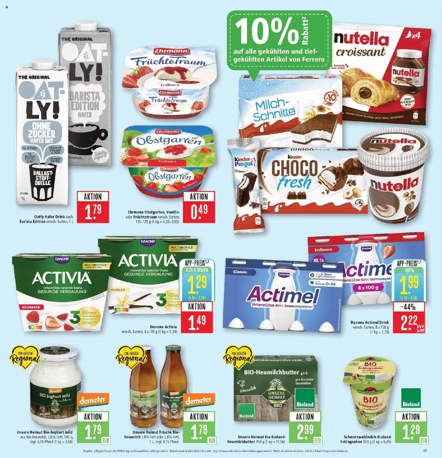 Marktkauf Prospekt Aschaffenburg (ab 31.08.2026) » Angebote online | Seite: 13 | Produkte: Actimel, Schlagsahne, Vanille, Oatly