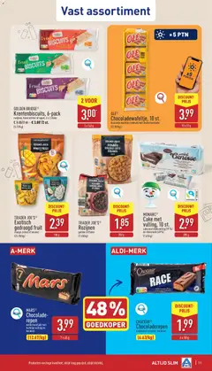 Cake met vulling, 10 st., cake met melkvulling (19 %) en chocolade (40 %) - Voorbeeld van een folder van Aldi, geldig van 17/08/2026 | Pagina: 11 | Producten: Bosvruchten, Gedroogd fruit, Appel, Water