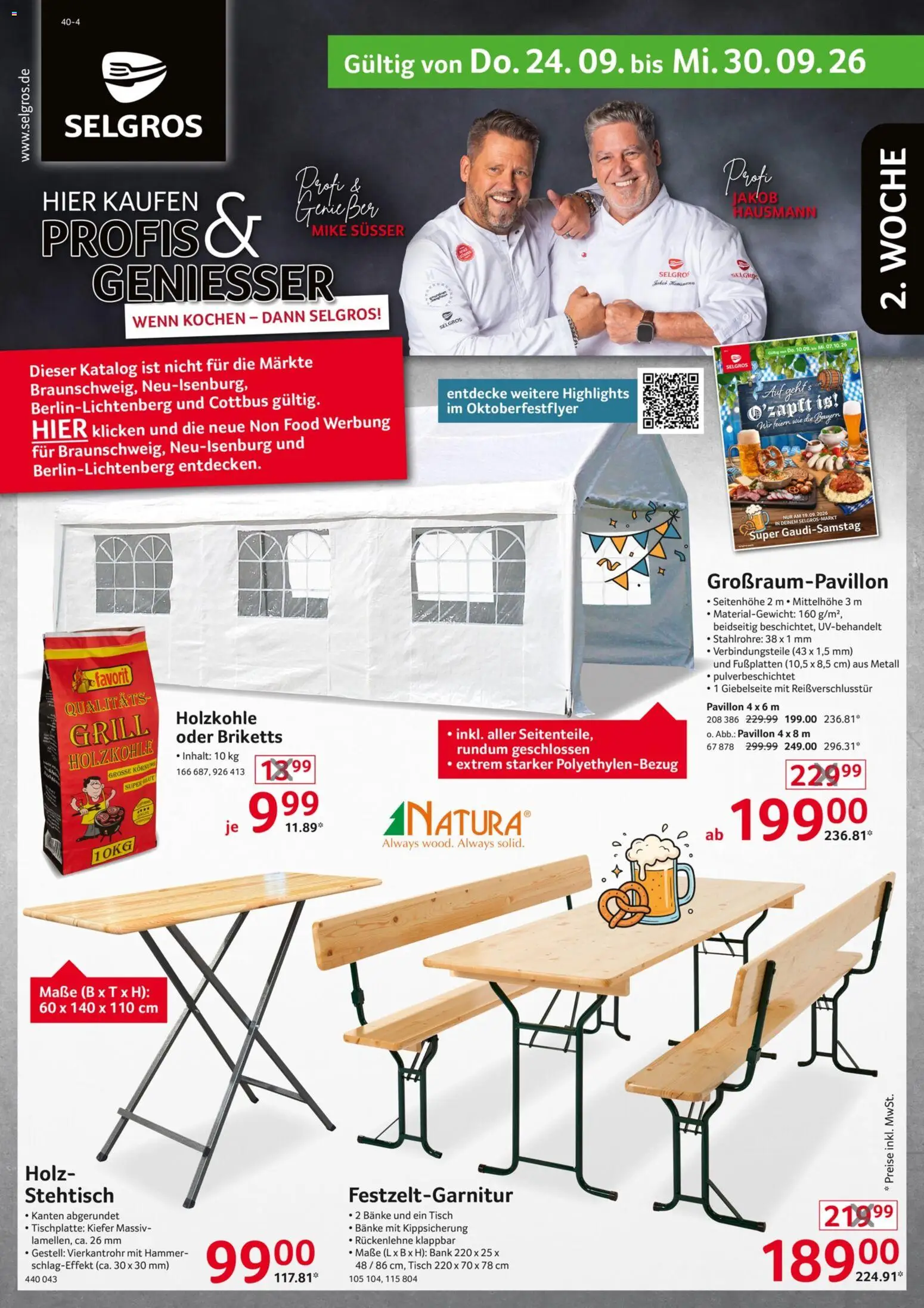Selgros  Non Food – gültig ab 24.09.2026 | Seite: 1 | Produkte: Grill, Tisch