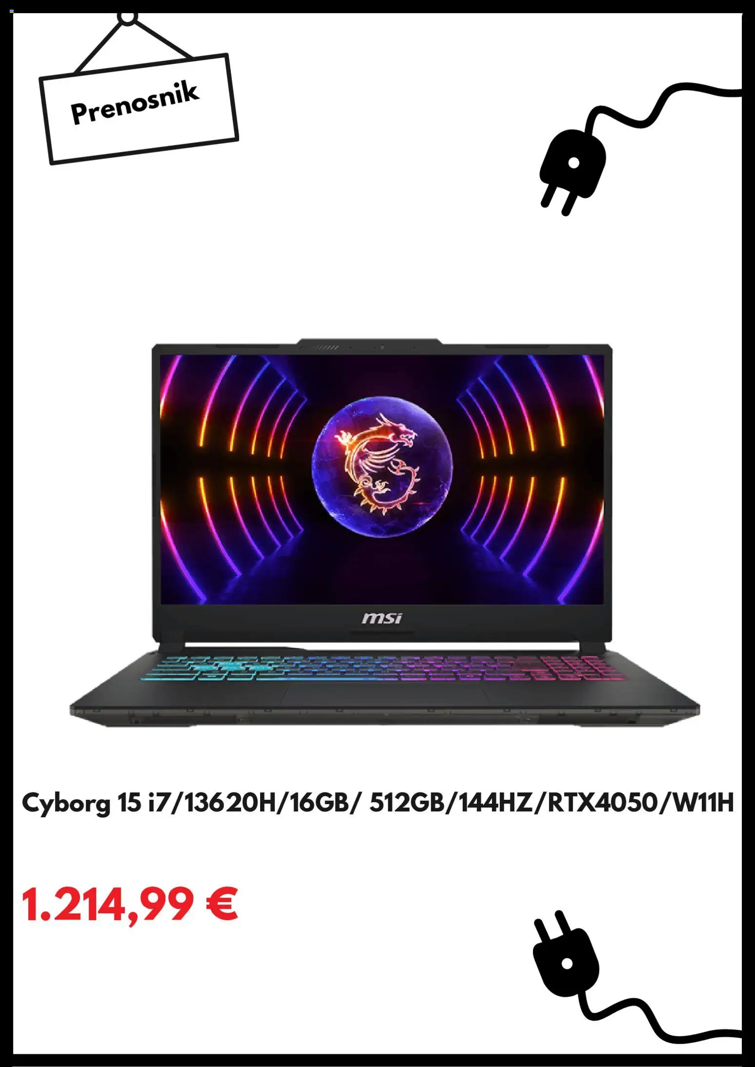 Novi Big Bang katalog ponudbe – veljaven od 31.08.2026 | Stran: 9 | Izdelki: Prenosnik