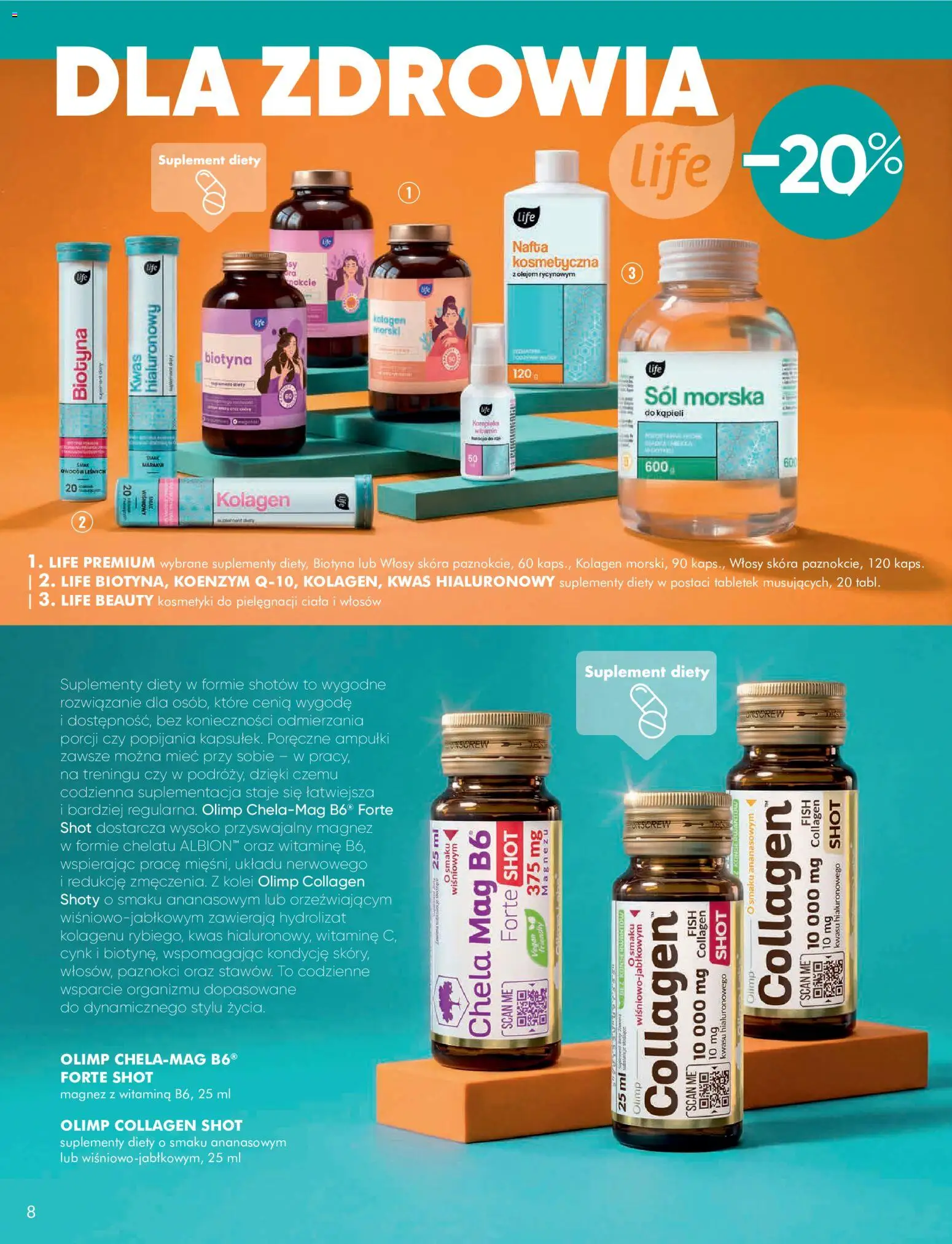 Super-pharm gazetka od 16.06.2026 | Strona: 8 | Produkty: Kosmetyki, Sól morska, Sól, Ampułki