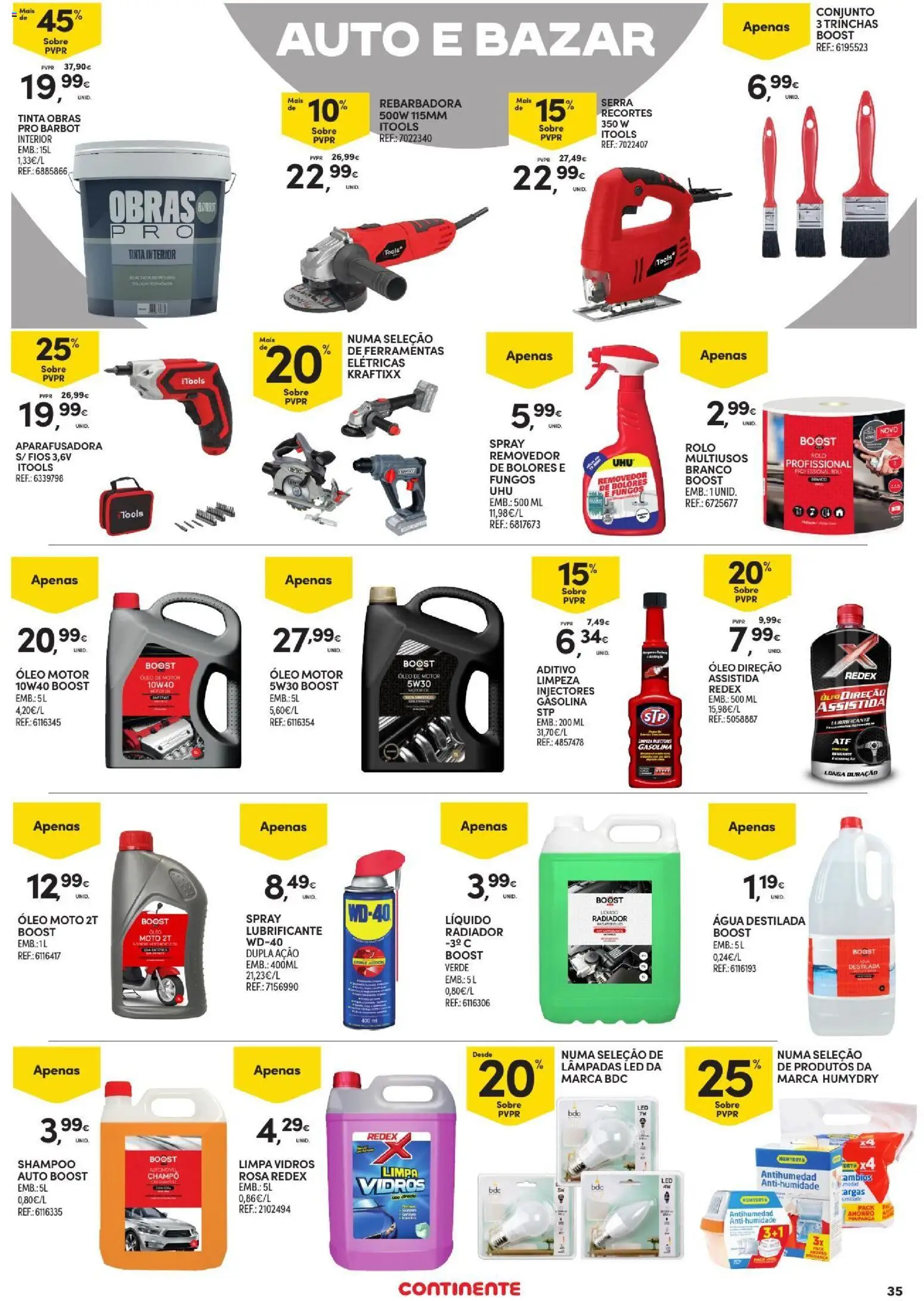 Continente folheto Açores │ válido de 15/10/2026 | Página: 35 | Produtos: Agua, Tinta, Lâmpadas, Radiador
