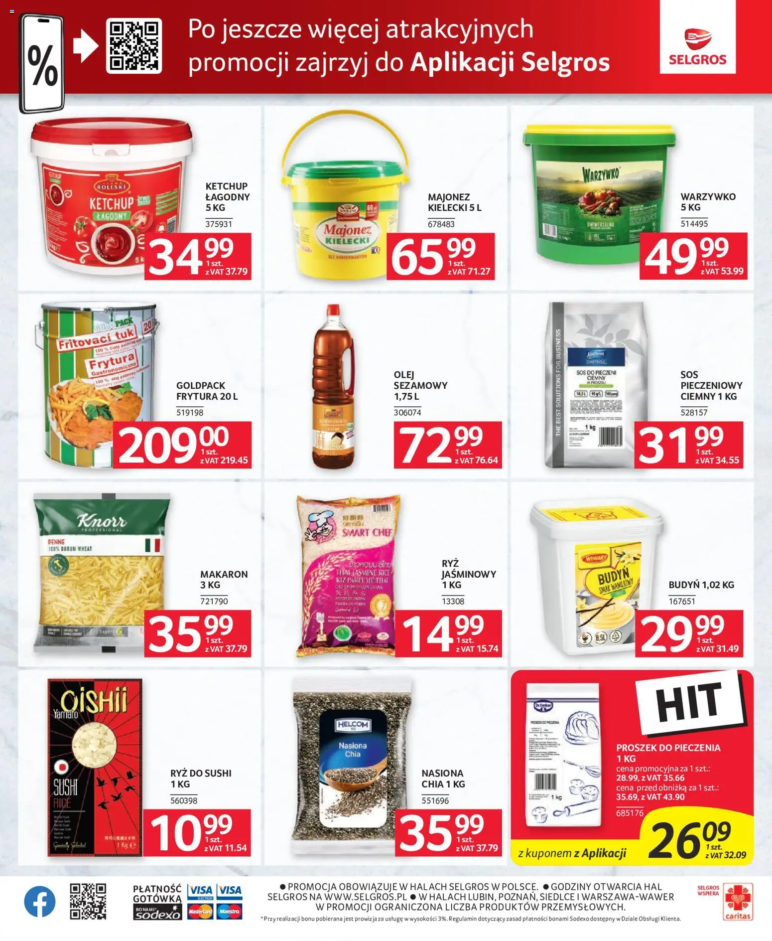 Selgros cash&carry gazetka - Oferta dla gastronomii od 08.10.2026 | Strona: 11 | Produkty: Olej, Makaron, Nasiona chia, Majonez