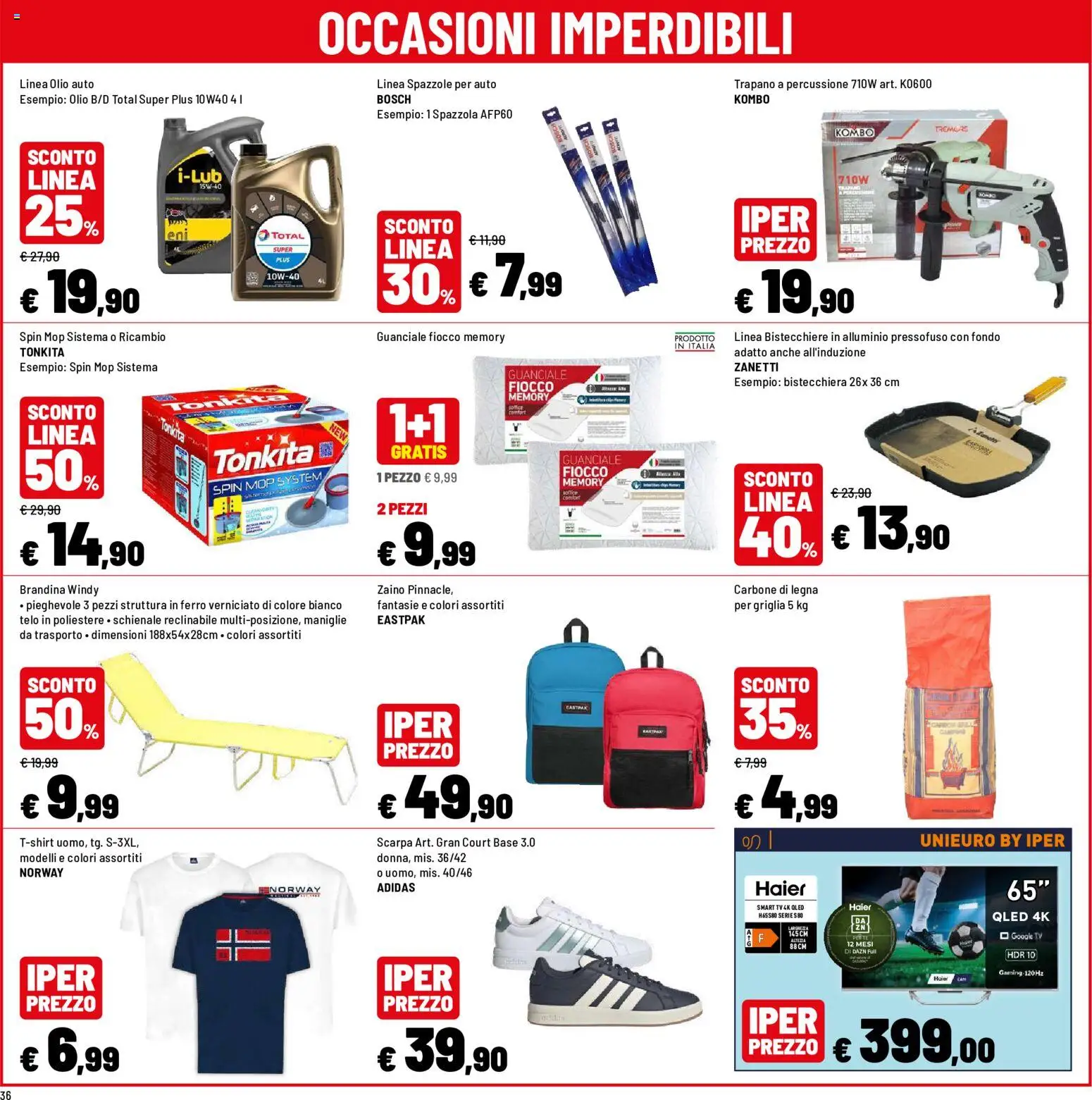 Volantino Iper del 30/07/2026 | Pagina: 36 | Prodotti: Bistecchiera, TV, Griglia, Guanciale
