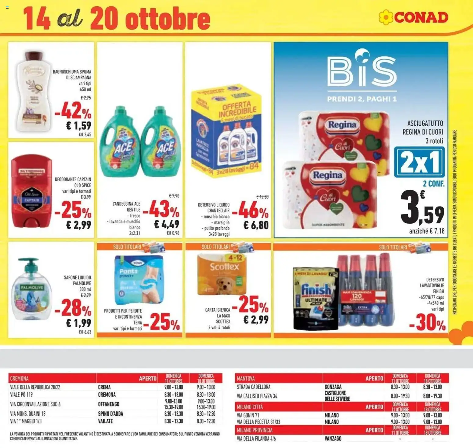 Anteprima volantino Conad dal 07/10/2026 prossima settimana | Pagina: 55 | Prodotti: Carta igienica, Sapone, Detergente, Lavastoviglie