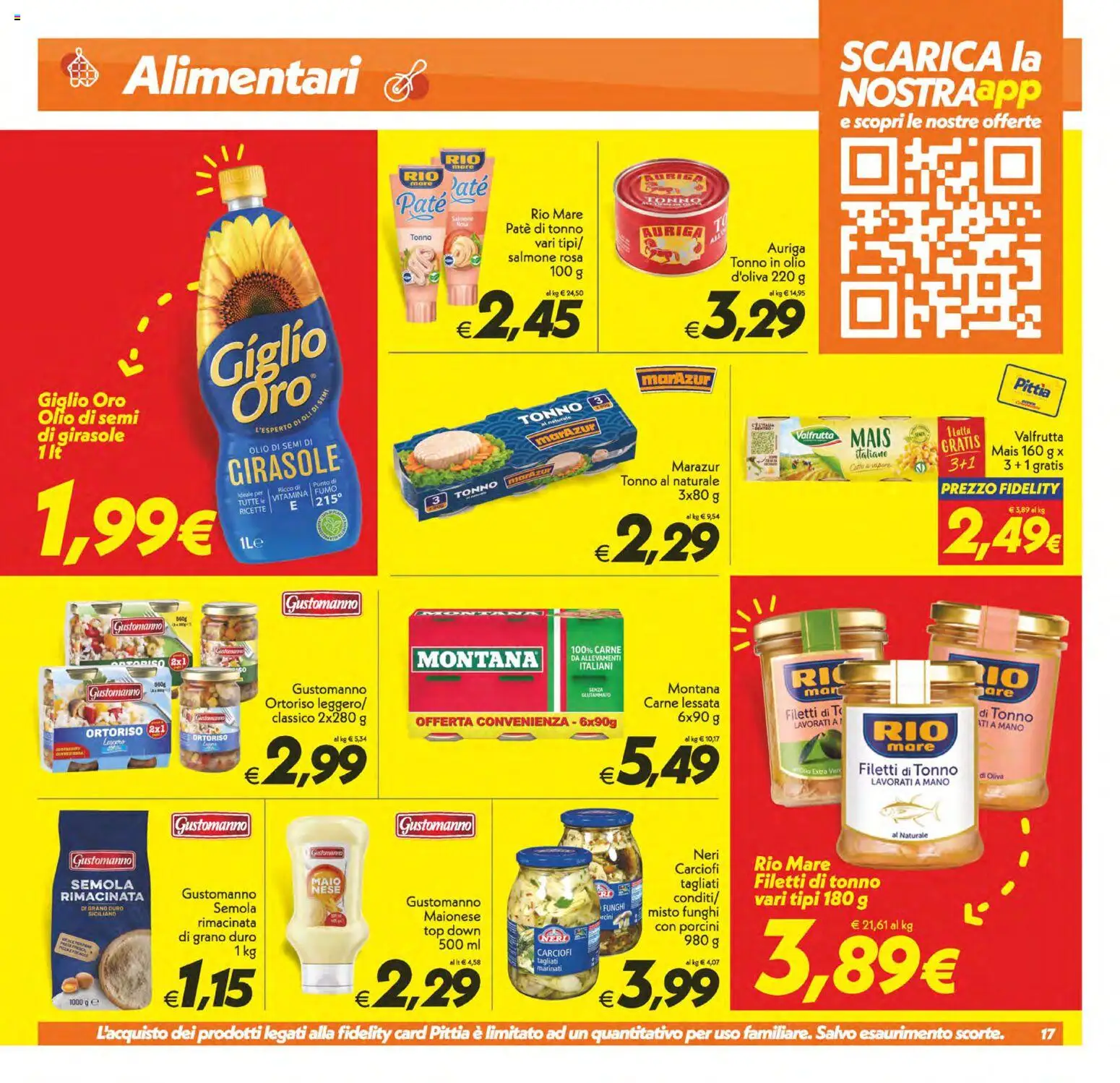 Volantino SuperConveniente del 11/08/2026 | Pagina: 17 | Prodotti: Olio di semi, Tonno, Tonno al naturale, Olio d'oliva