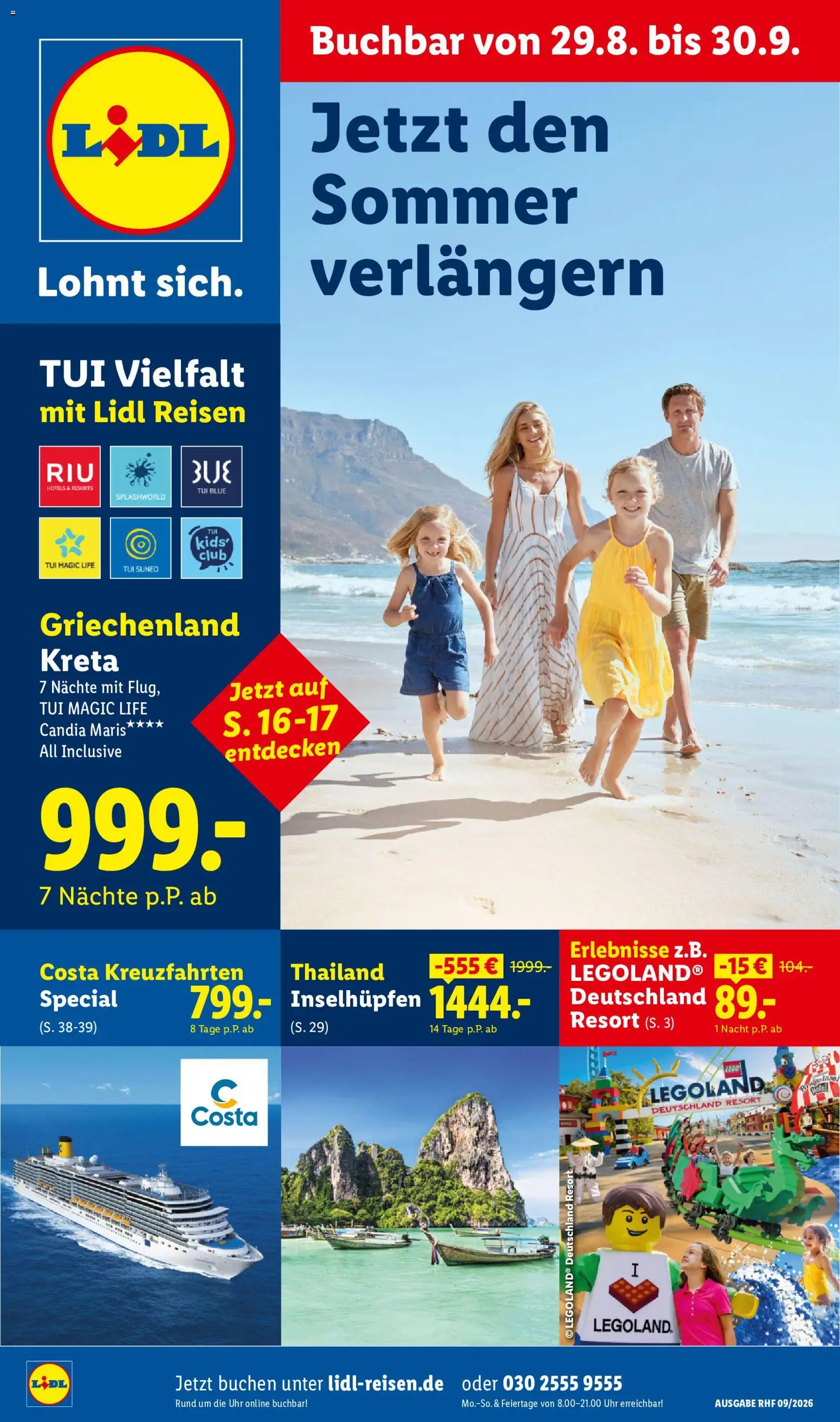 Lidl Reisen Prospekt – gültig ab 29.08.2026 | Seite: 1 | Produkte: Uhr