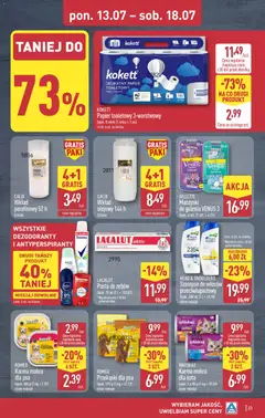 Náhled letáku Aldi Polsko leták od 13.07.2026 | Strana: 23 | Produkty: Whiskas, Lacalut, Filet, Rexona