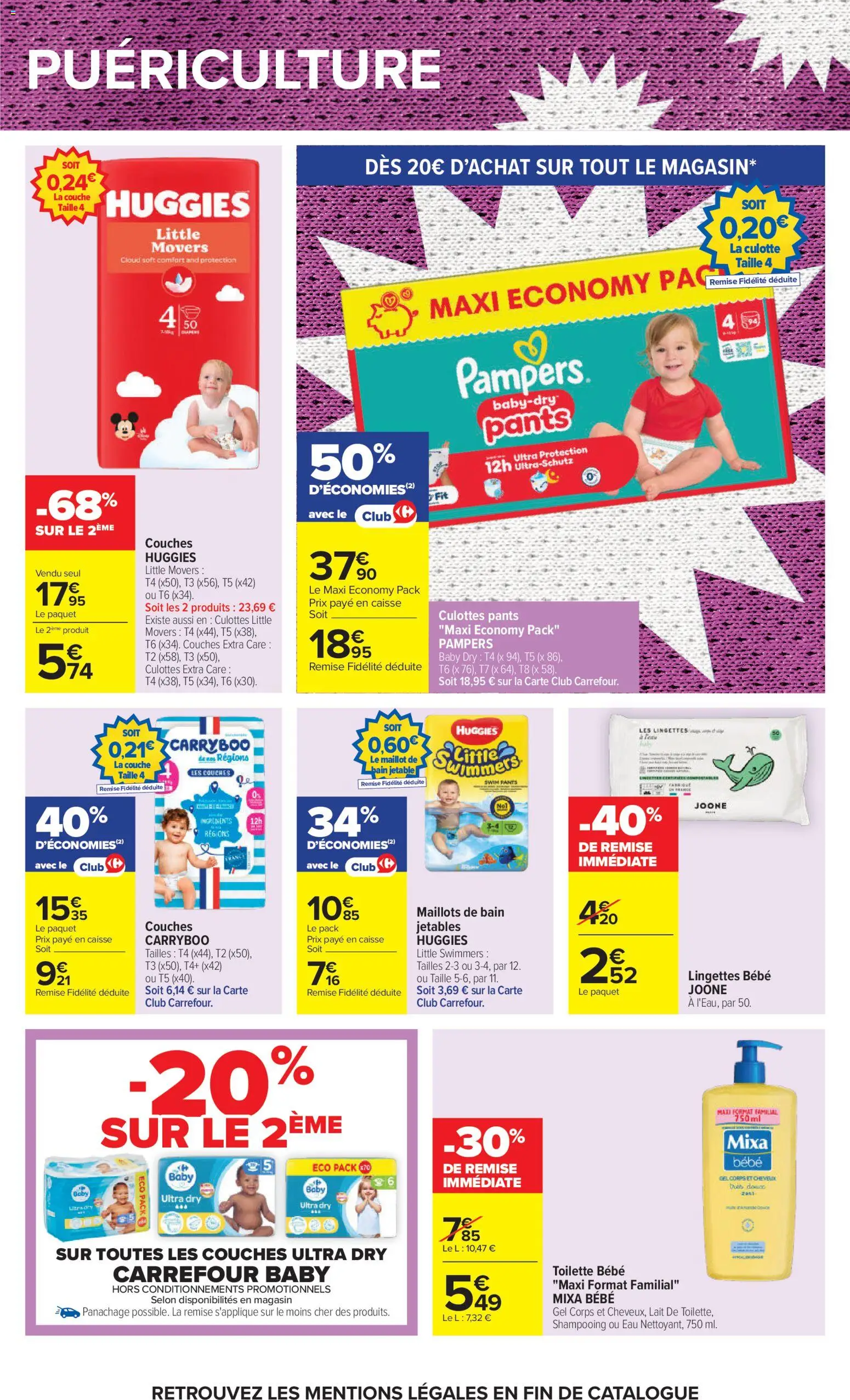 {H1} | Page: 83 | Produits: Couches, Shampooing, Lait, Culotte