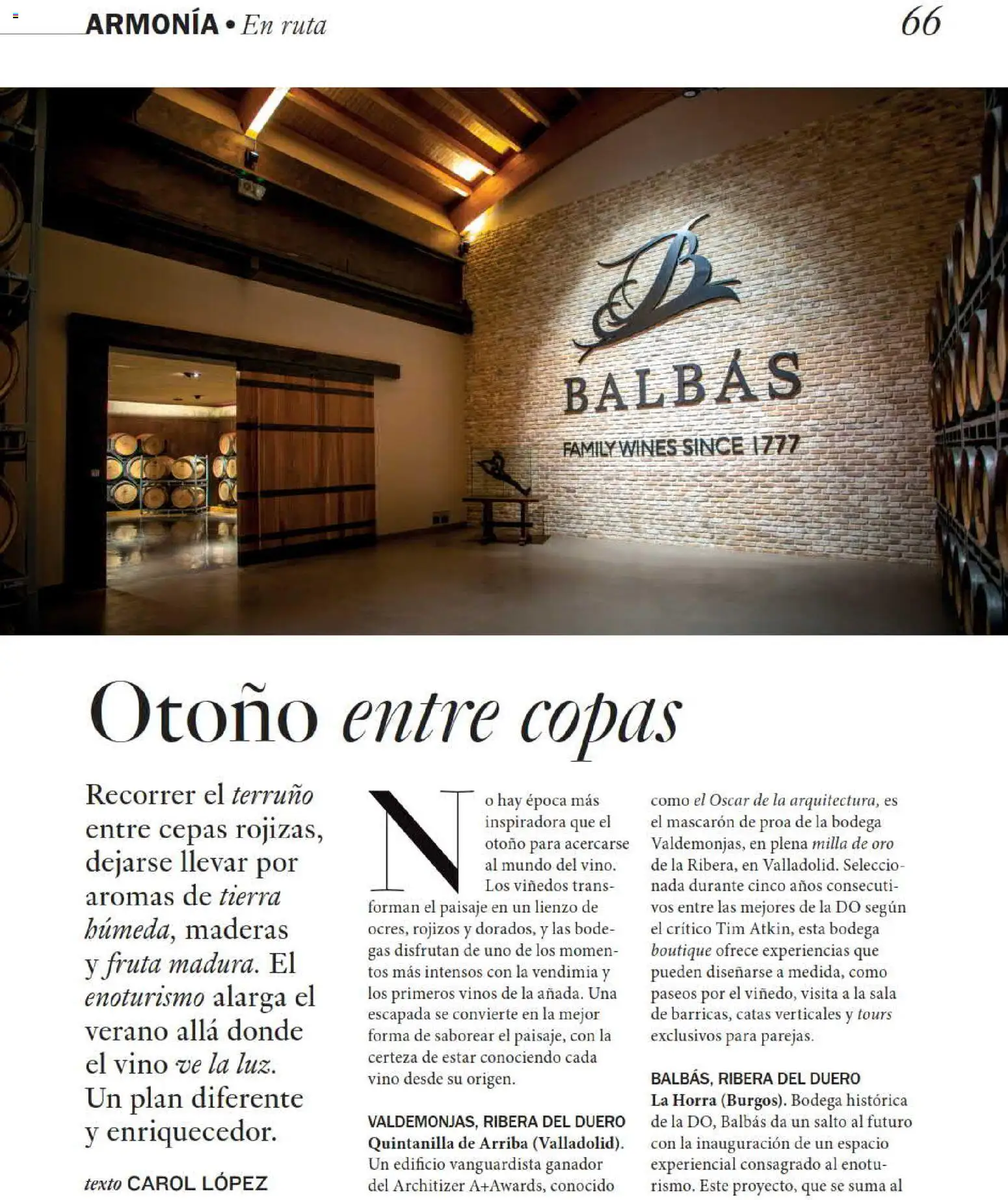 El Corte Inglés Gourmet Magazine │ válido desde el 01/10/2026 | Página: 66 | Productos: Fruta, Vino, Tierra