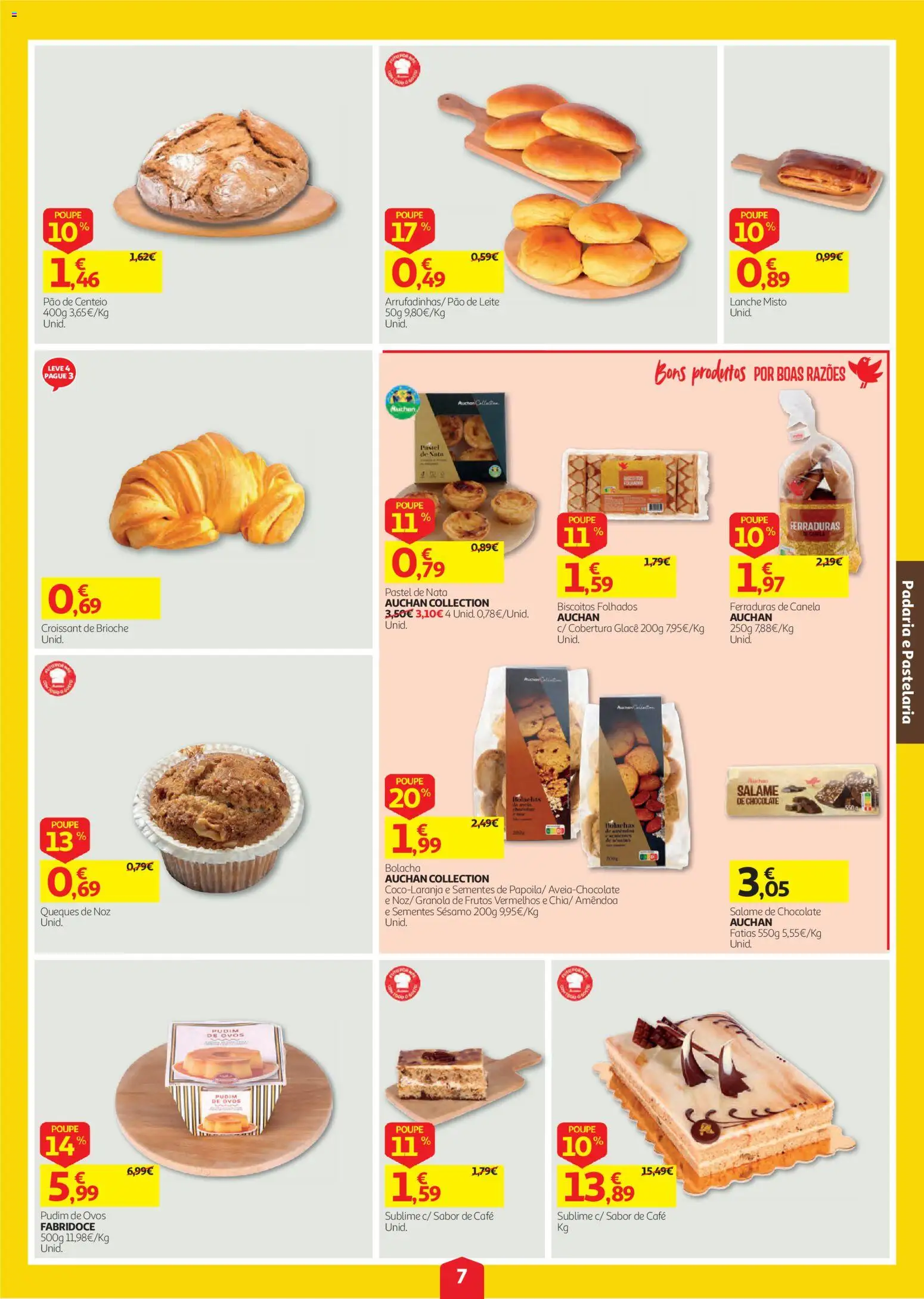 Auchan folheto │ válido de 08/10/2026 | Página: 7 | Produtos: Padaria, Brioche, Centeio, Leite