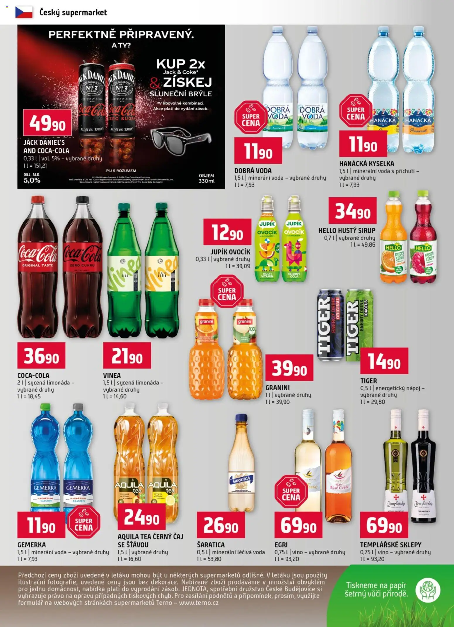 Terno leták od 15.07.2026 | Strana: 12 | Produkty: Víno, Vinea, Minerální voda, Energy drink