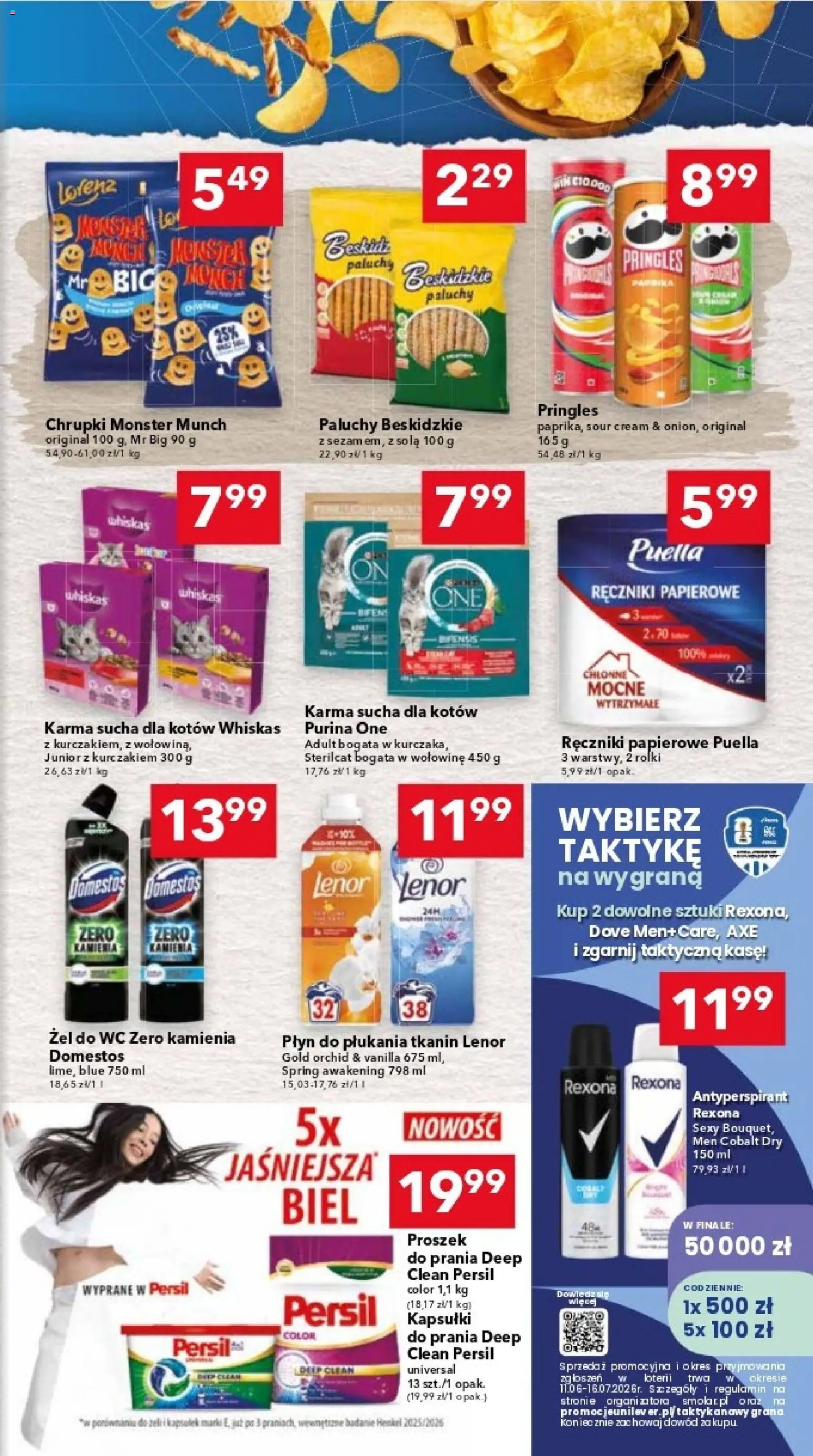 Lewiatan gazetka - Katowice od 18.06.2026 | Strona: 7 | Produkty: Płyn do płukania tkanin Lenor, Persil, Domestos, Sezam