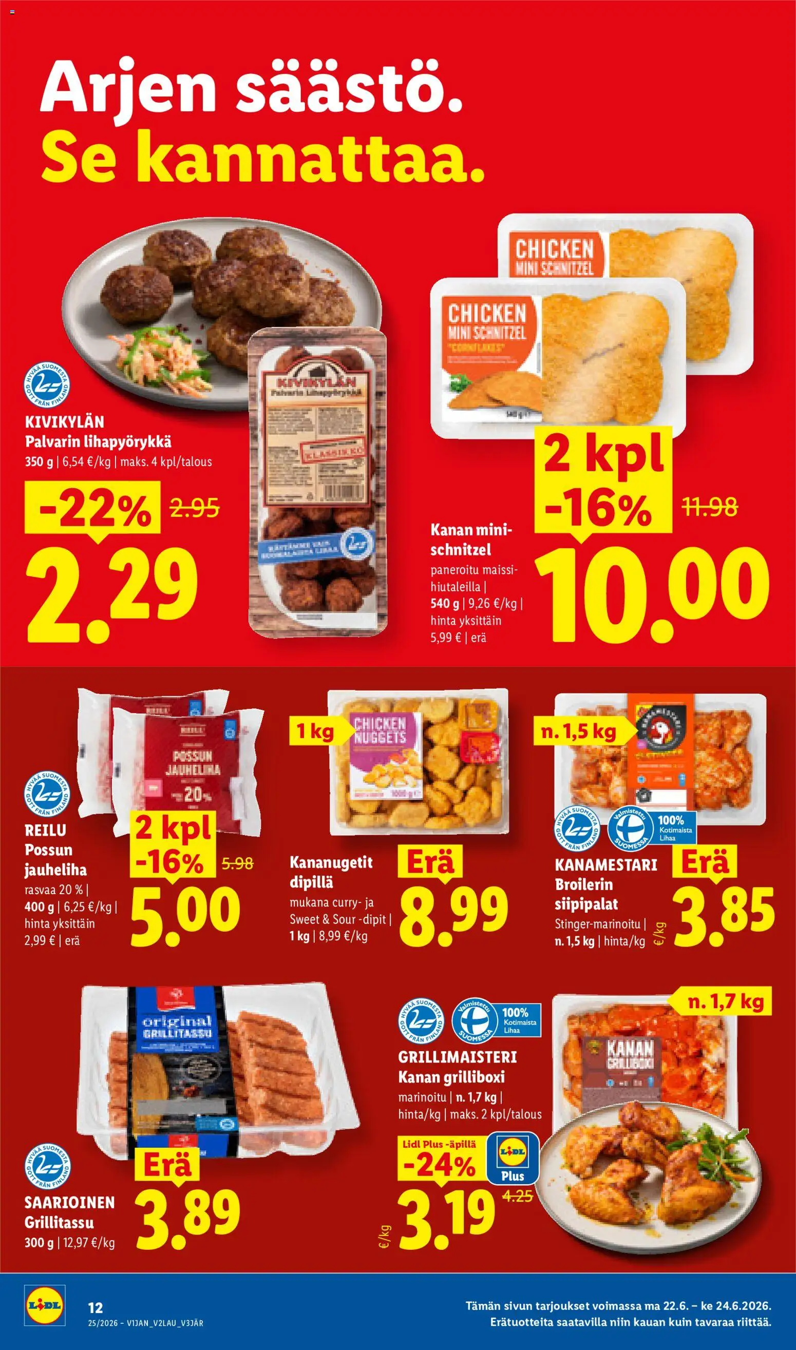 Lidl tarjoukset - Helsinki – voimassa 17.06.2026 alkaen | Sivu: 24 | Tuotteet: Maissi, Jauheliha, Curry