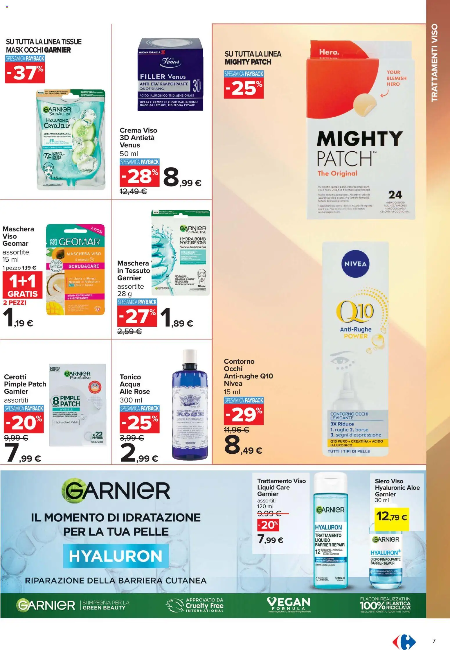 Volantino Carrefour del 10/07/2026 | Pagina: 7 | Prodotti: Maschera, Succo, Cerotti, Acqua