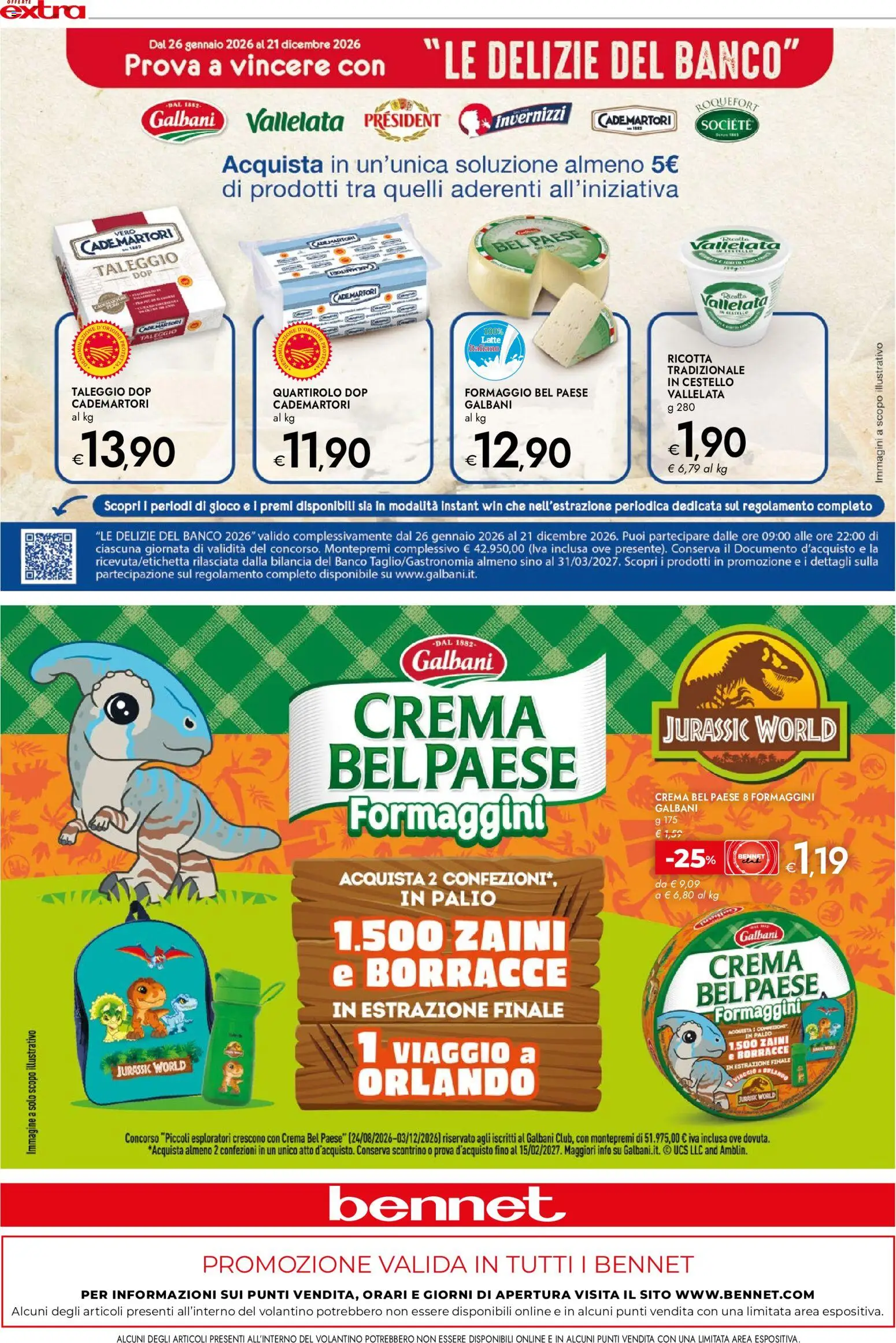 Volantino bennet del 24/09/2026 | Pagina: 8 | Prodotti: Crema, Formaggio, Gioco, Ricotta vallelata